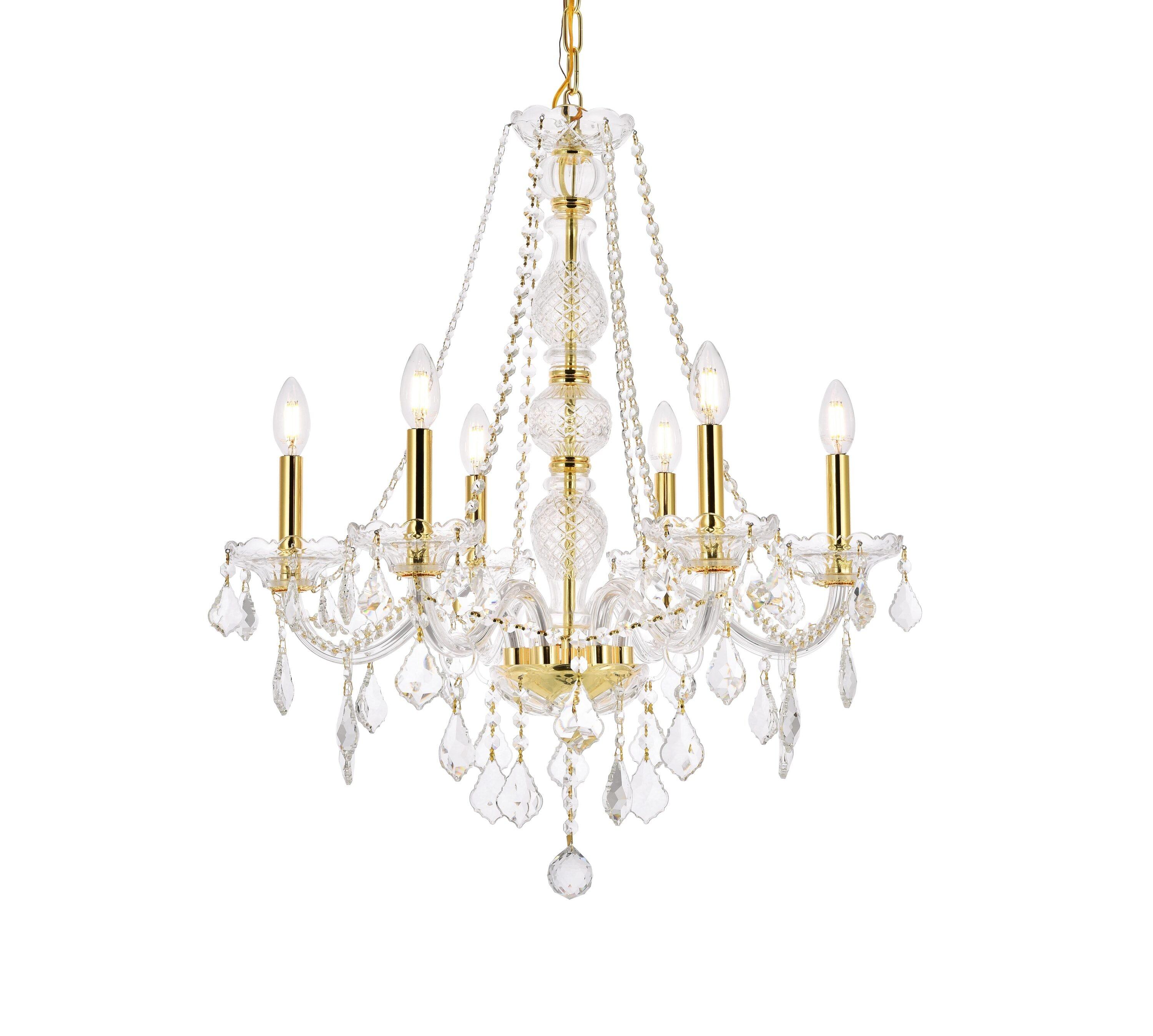 Elegant Lighting Verona 6 - Light Chandelier in  Gold