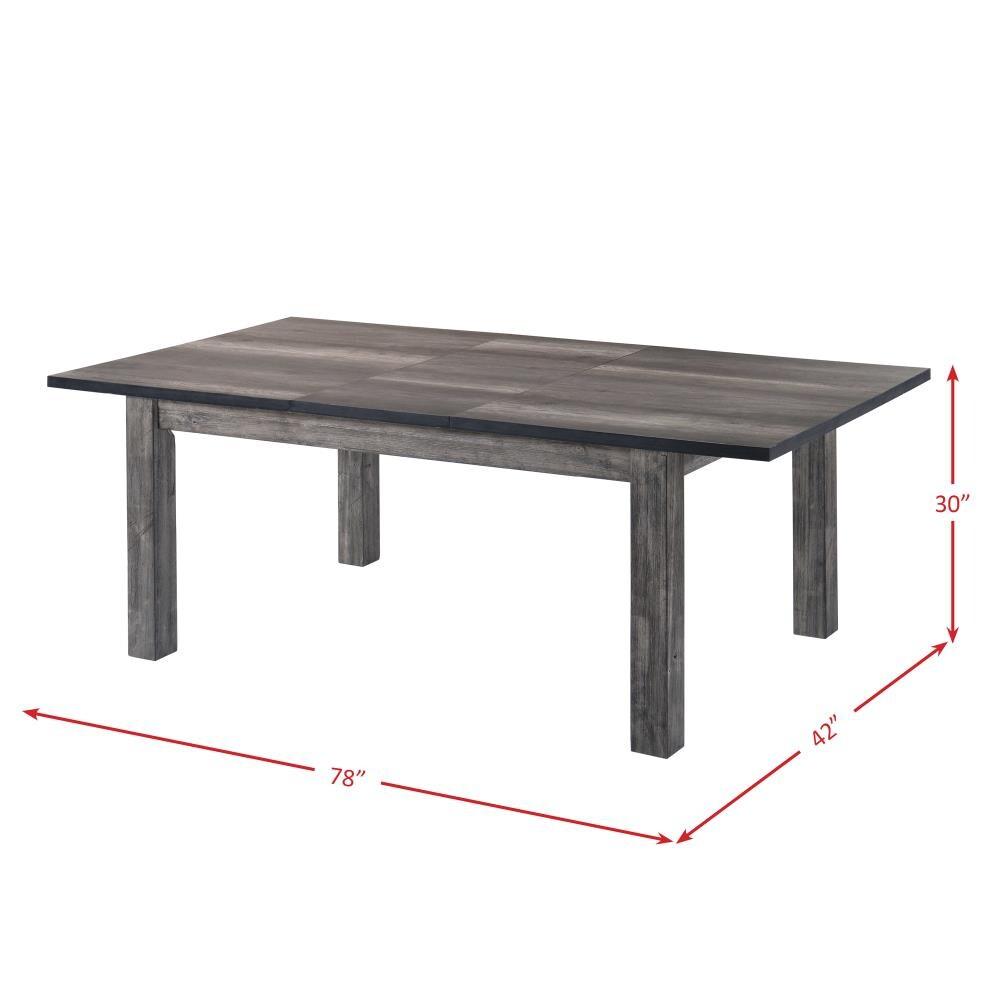 Grayson Dining  with Padded Seats 6PC Set in Gray