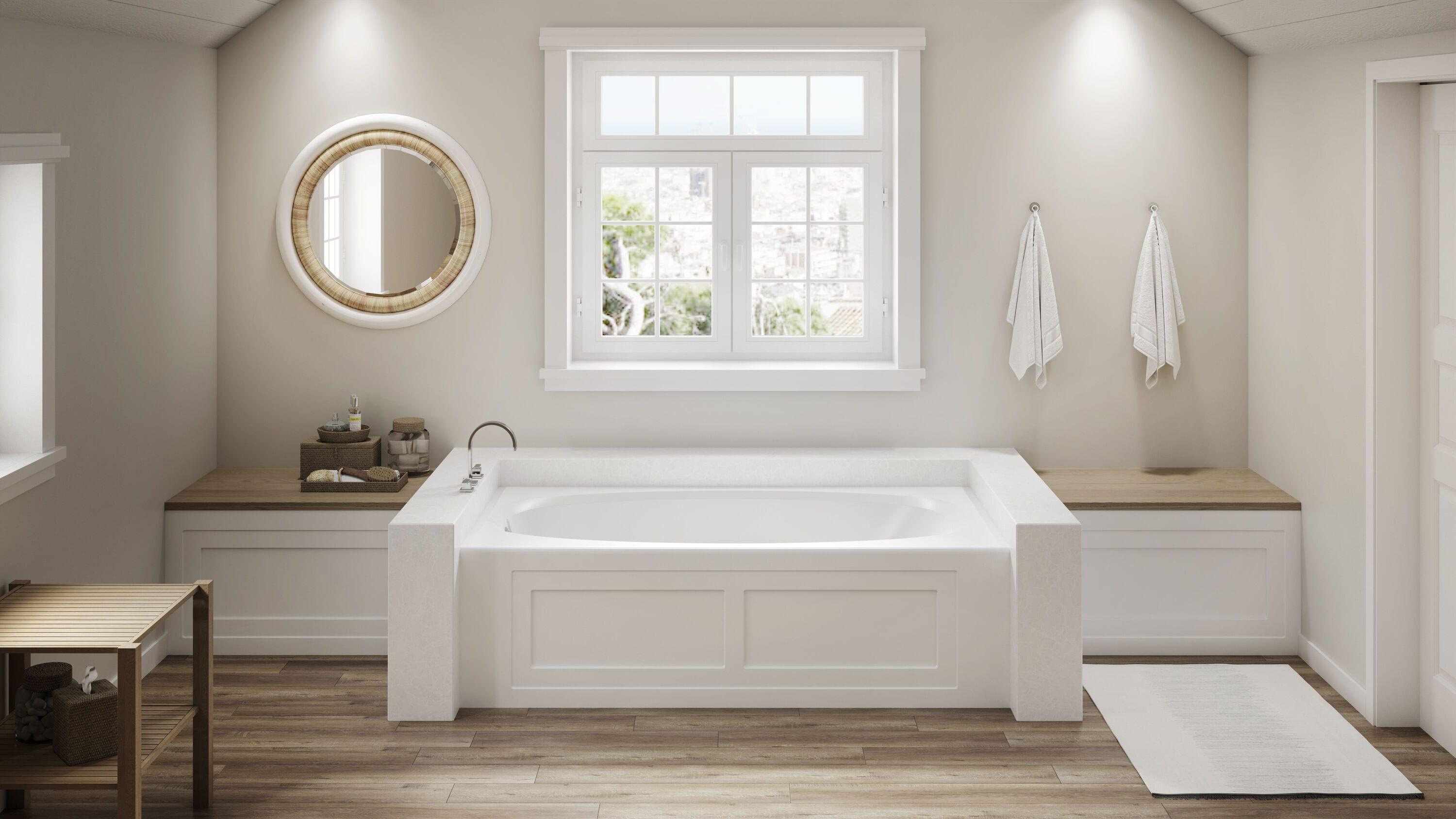 Amiga® 72" x 36" Drop In Whirlpool Acrylic Bathtub