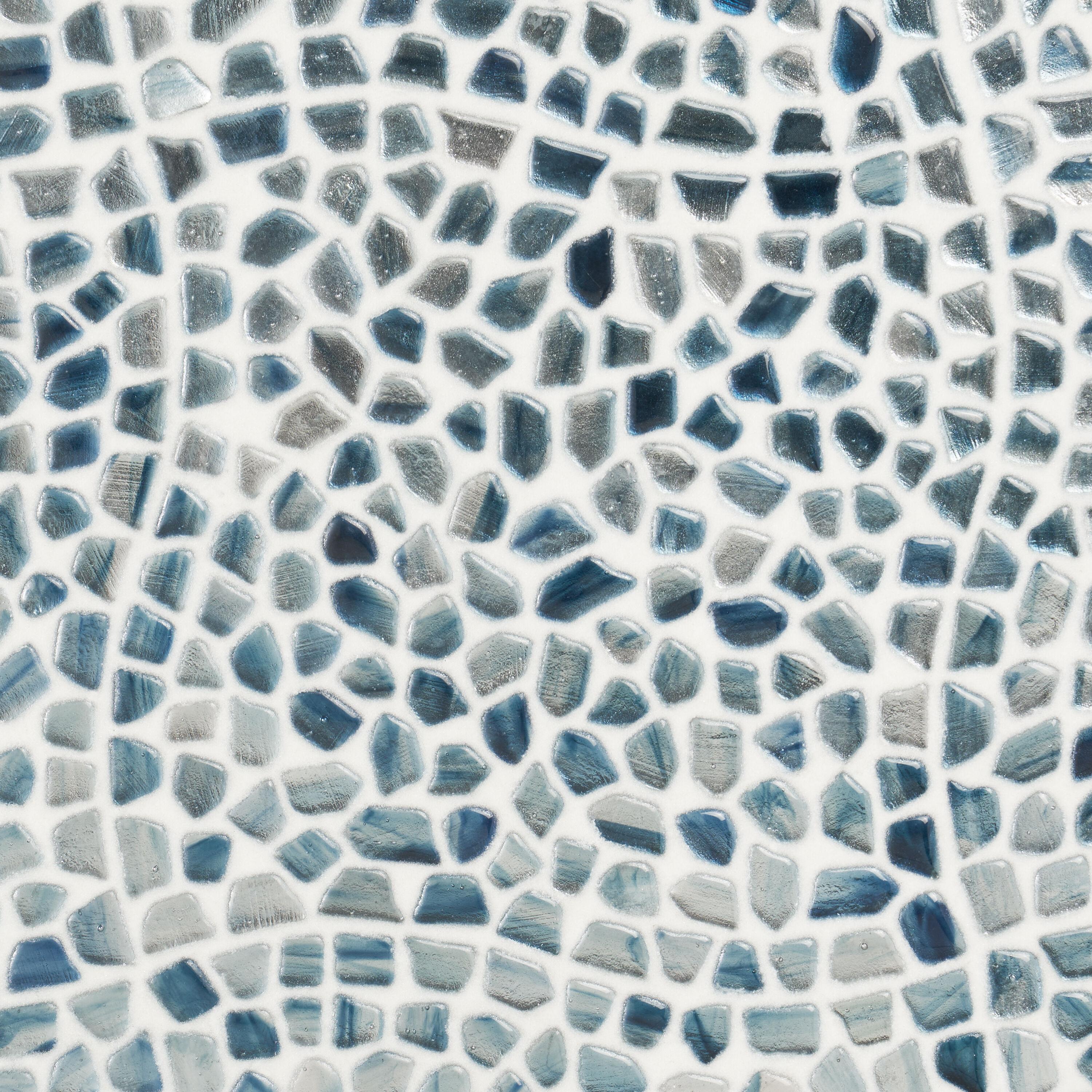 Bond Tile Fractal Pebble 11.88 in. x 11.88 in. Polished Glass Wall Mosaic Tile (0.98 Sq. Ft. / Each) | Wayfair