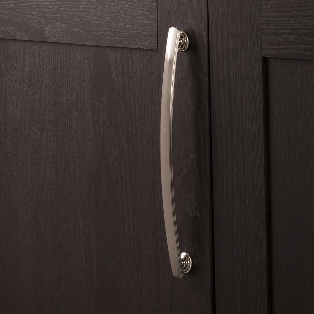 Hickory Hardware American Diner Collection Pull - 8-13/16" Center to Center Cabinet Pull Satin Nickel - Transitional, Traditional Hardware for Drawers & Cabinets (Set of 5)