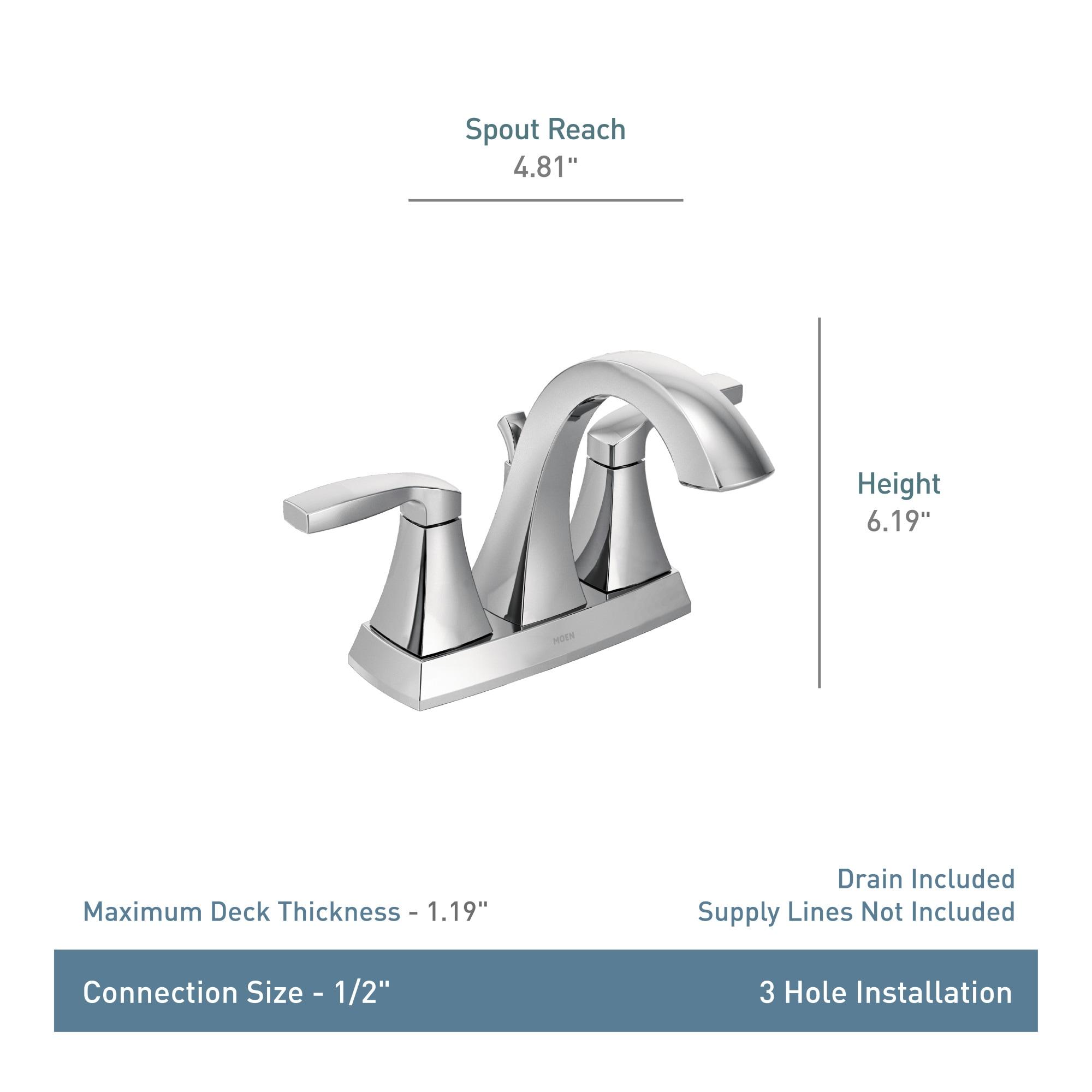 Moen Voss Centerset Bathroom Faucet with Drain Assembly