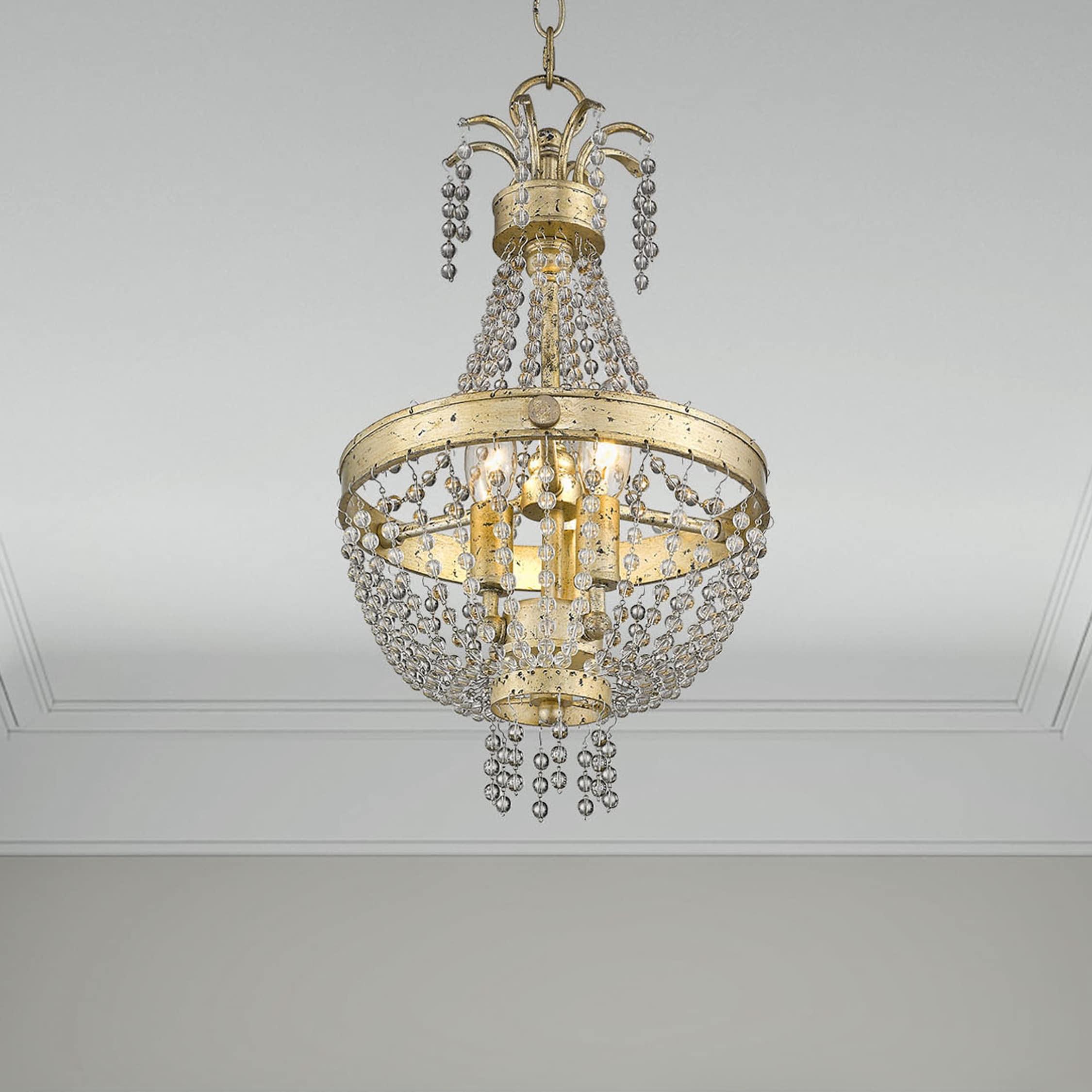 Livex Lighting Valentina 3 - Light Chandelier in  Winter Gold