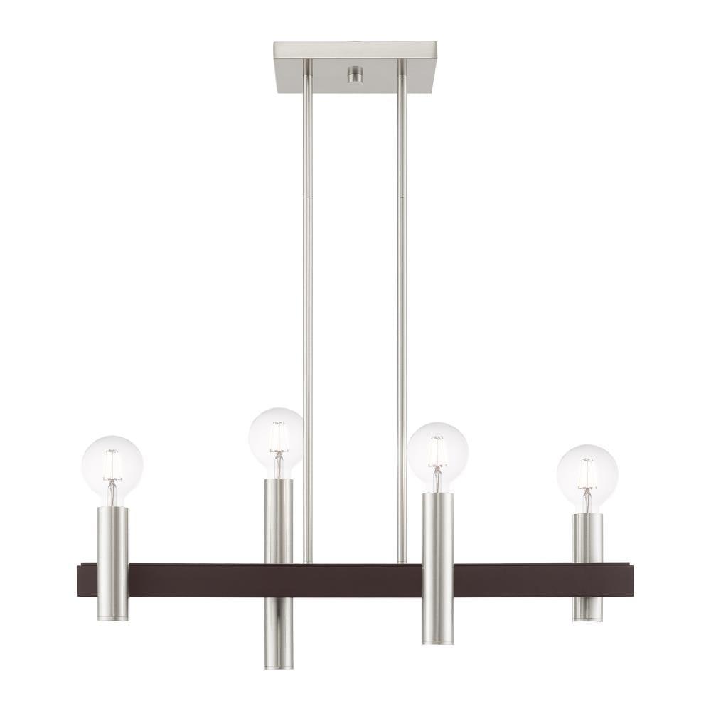 Livex Lighting Helsinki 4 - Light Chandelier in  Brushed Nickel