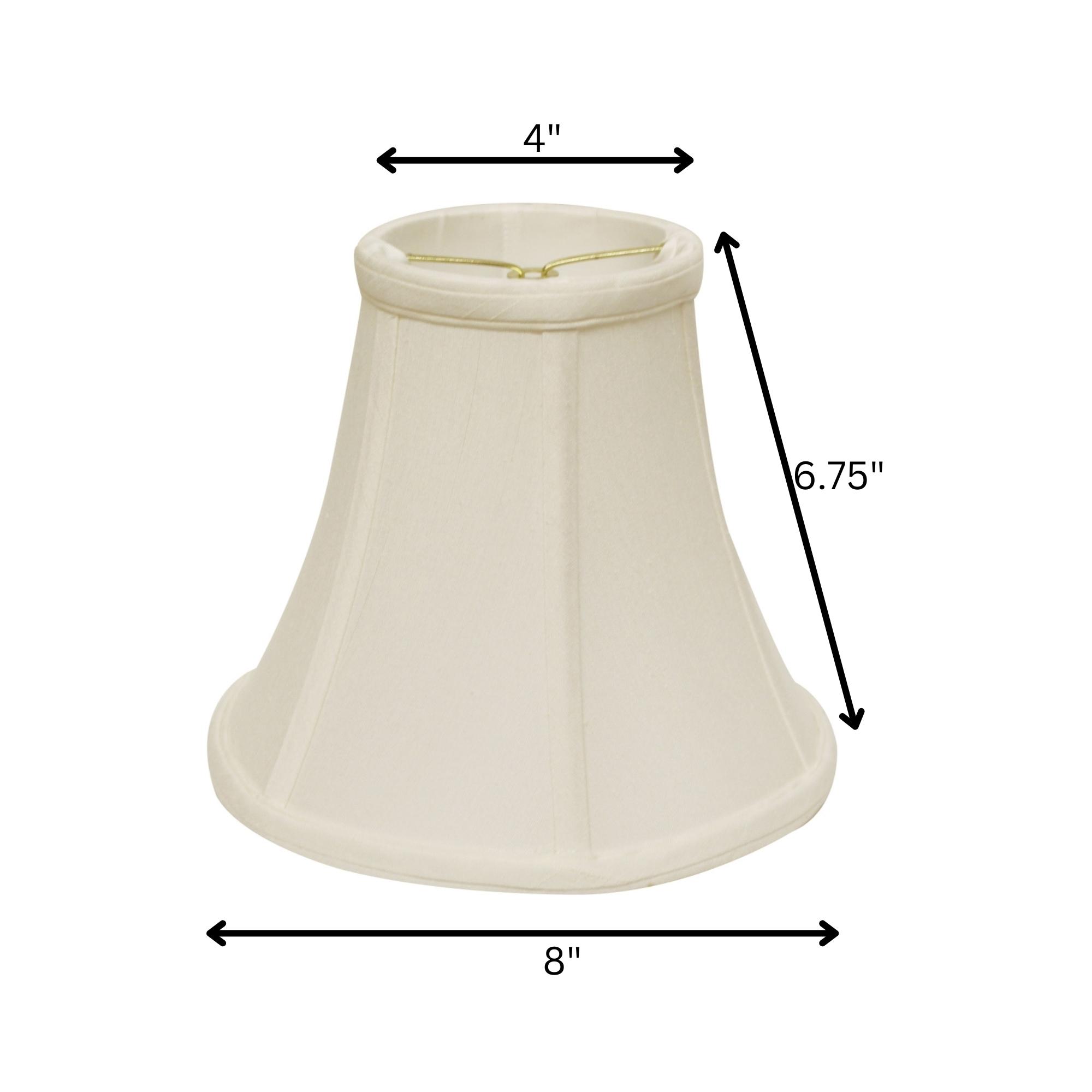 Cloth & Wire  Slant Bell Softback Lampshade with Bulb Clip, White