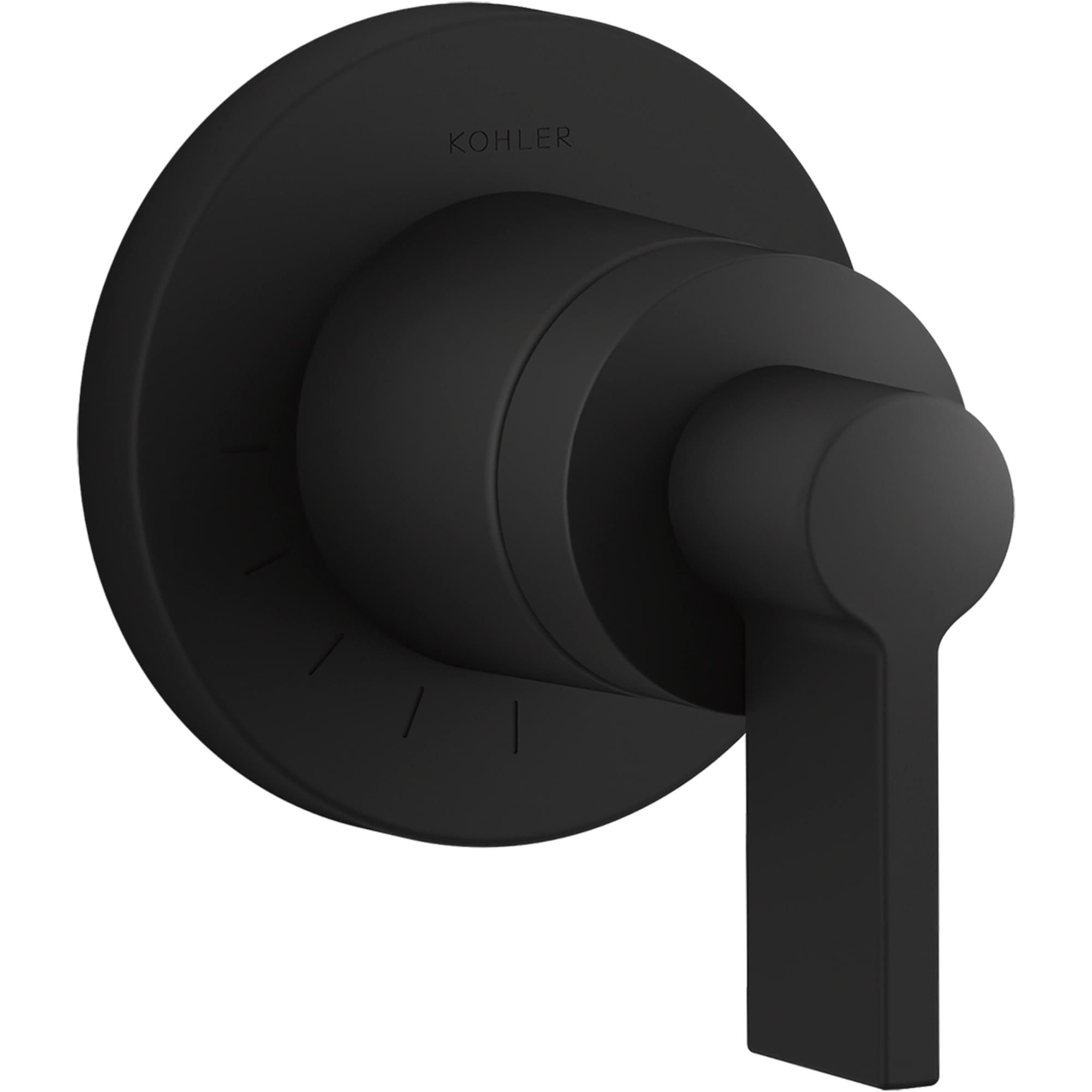 Matte Black Modern Lever Volume Control Valve Trim