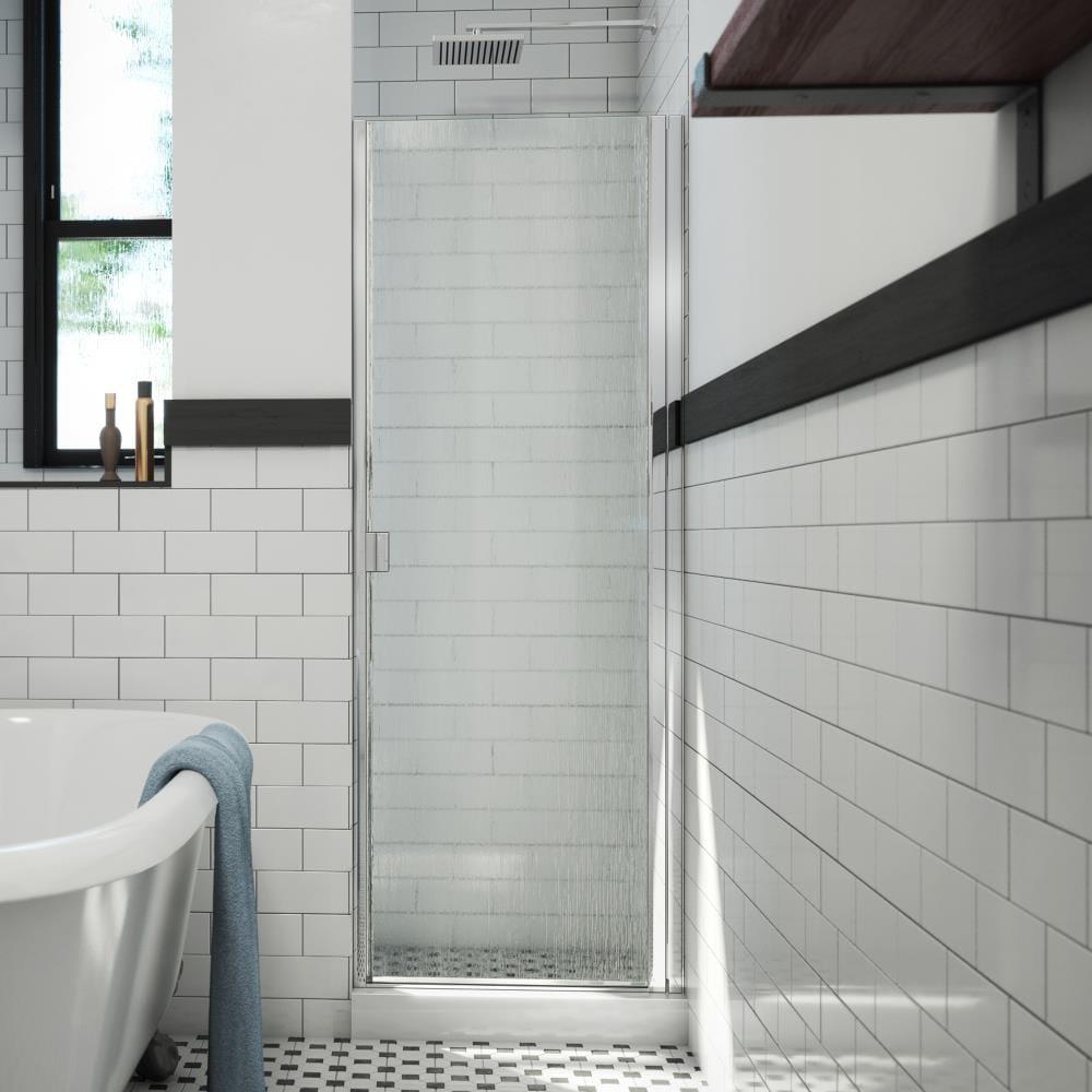 RD 24" W x 66" H Hinged Semi-Frameless Shower Door