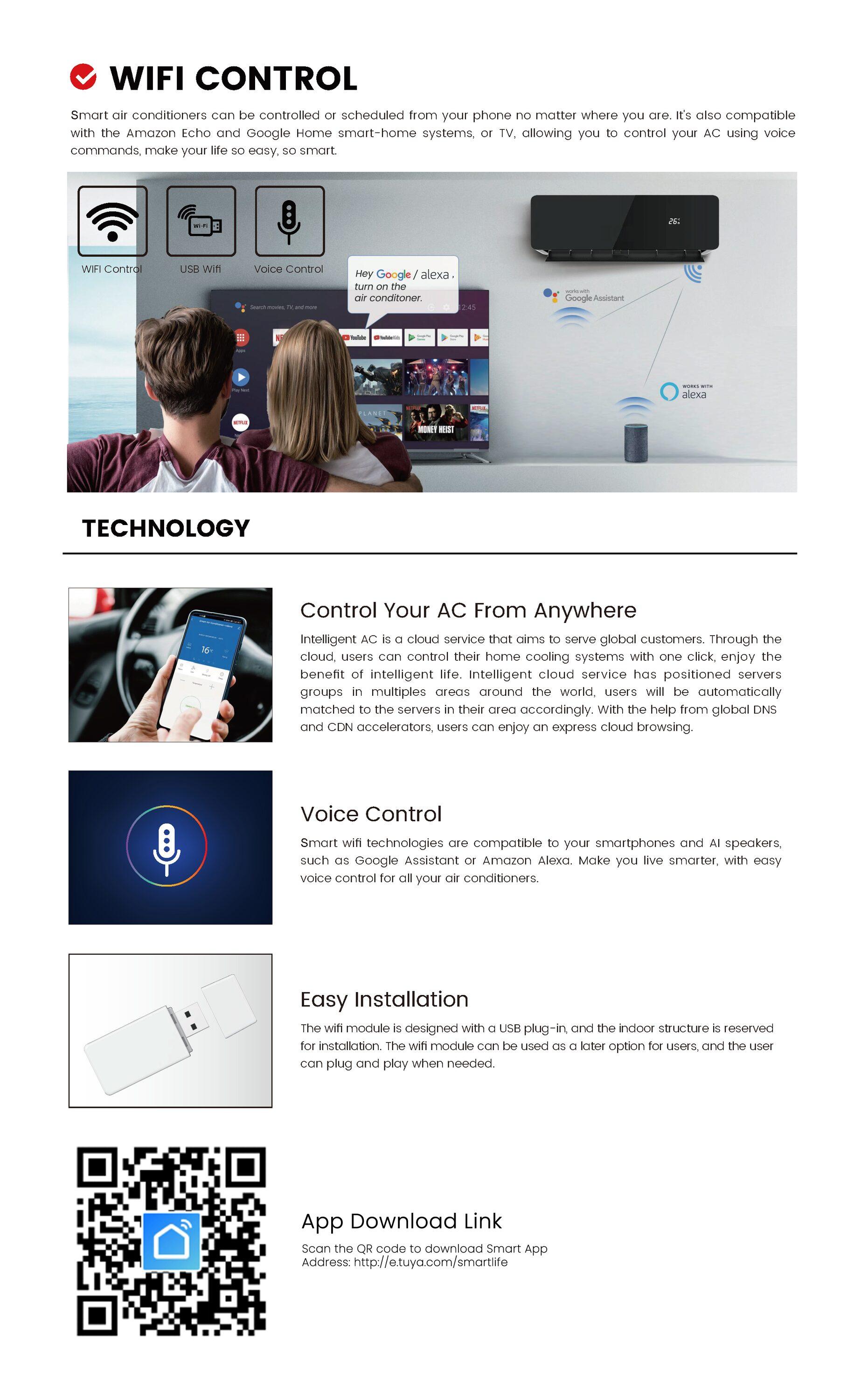 BHI BHI 12000 BTU Wi-Fi Connected Ductless Mini Split Air Conditioner for 600 Square Feet with Heater and Remote Included