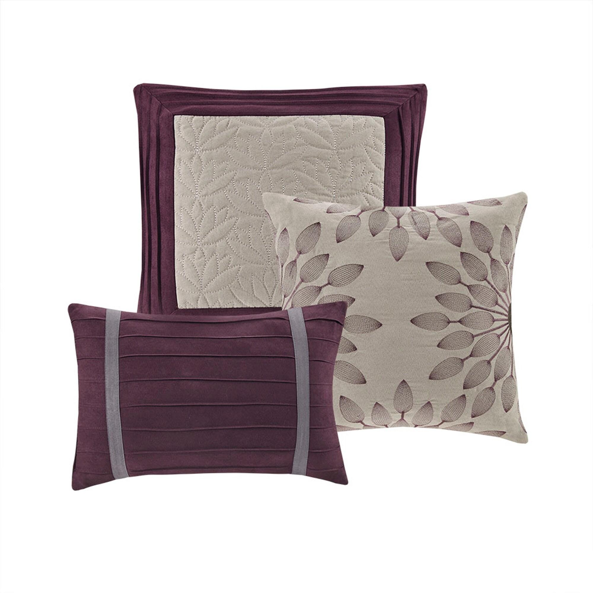 Palmer 7 PC Pieced Faux Suede Comforter Set