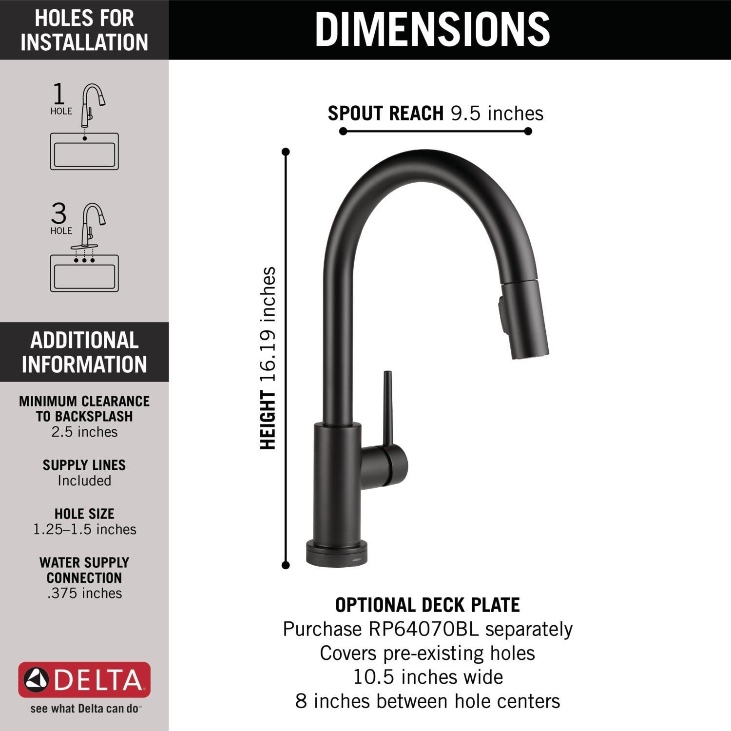 Trinsic Pull Down Sprayer Touch and Voice Control Kitchen Sink Faucet, Touch Control Kitchen Faucet