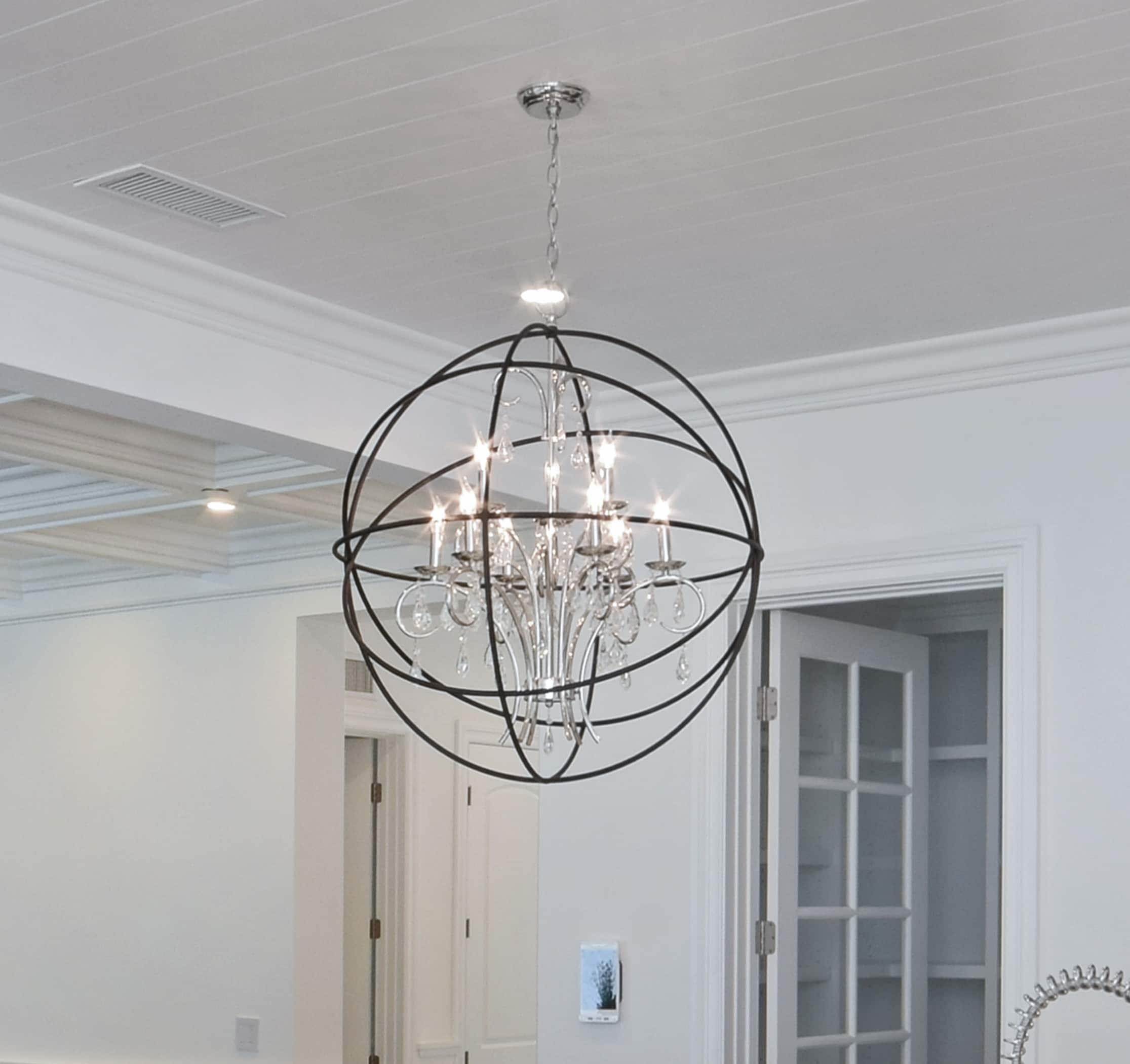 -Six Light Chandelier in Modern Style-25 inches Wide By 28 inches High-Oil Rubbed Bronze Finish Bailey Street Home 93-Bel-1251756