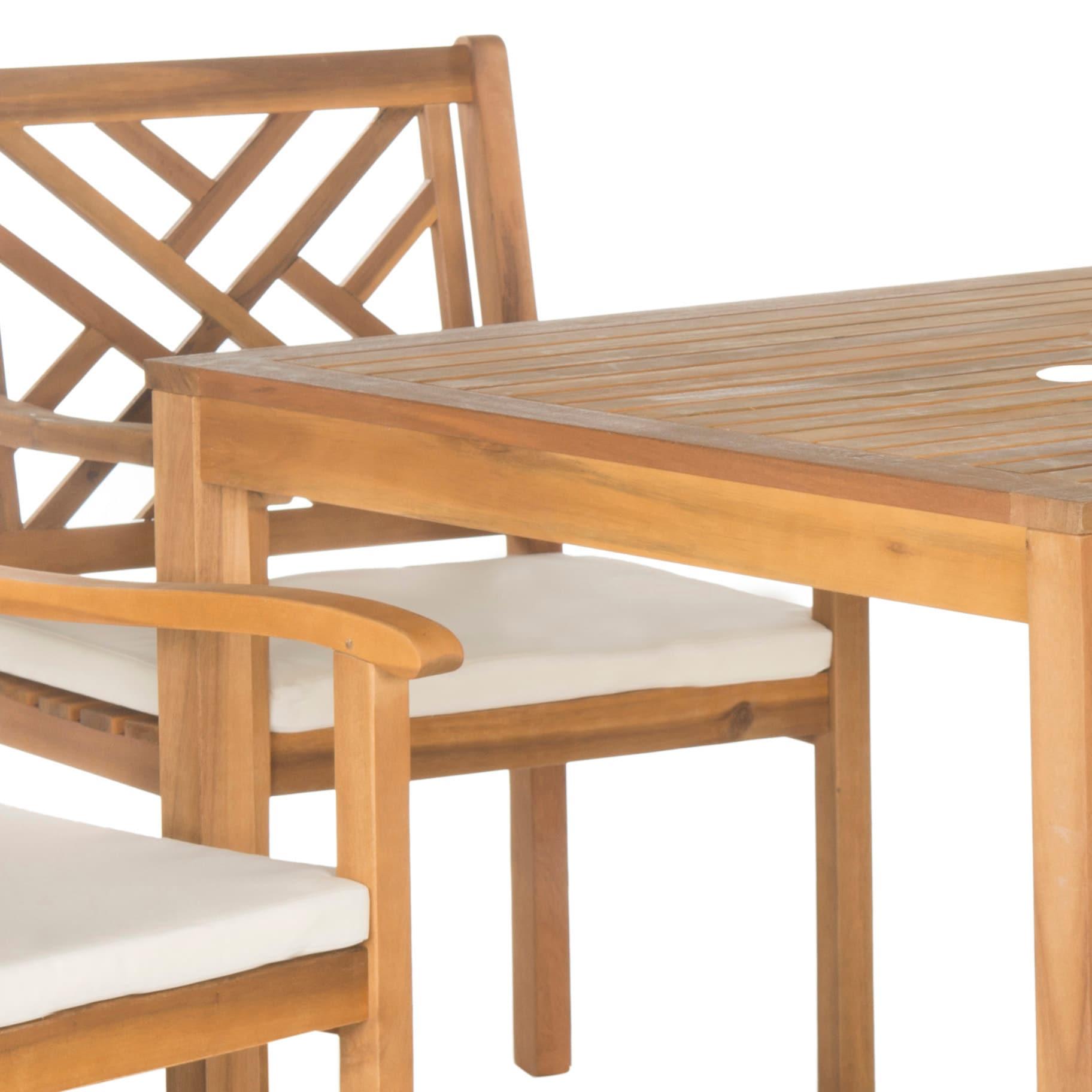 Bradbury 5 Pc Dining Set - Outdoor - PAT6720 - Natural/Beige - Safavieh