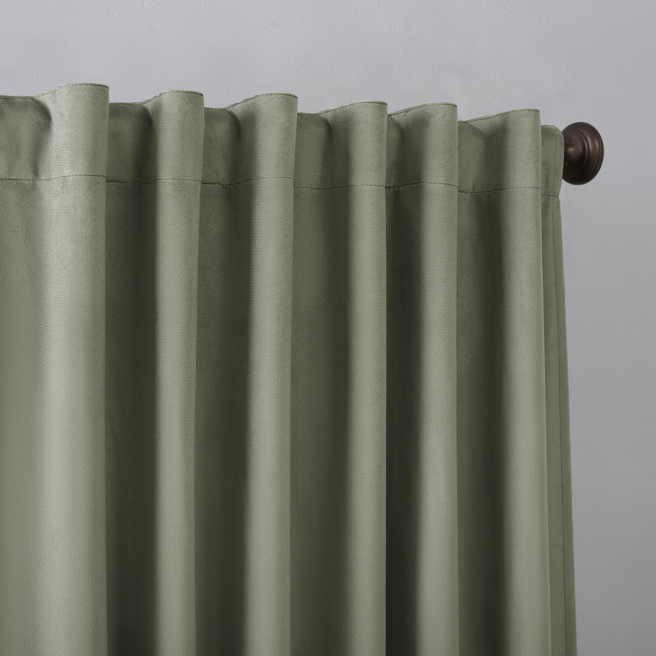 Sun Zero Velvet Noise Reducing Thermal Extreme 100% Blackout Back Tab Curtain Panel