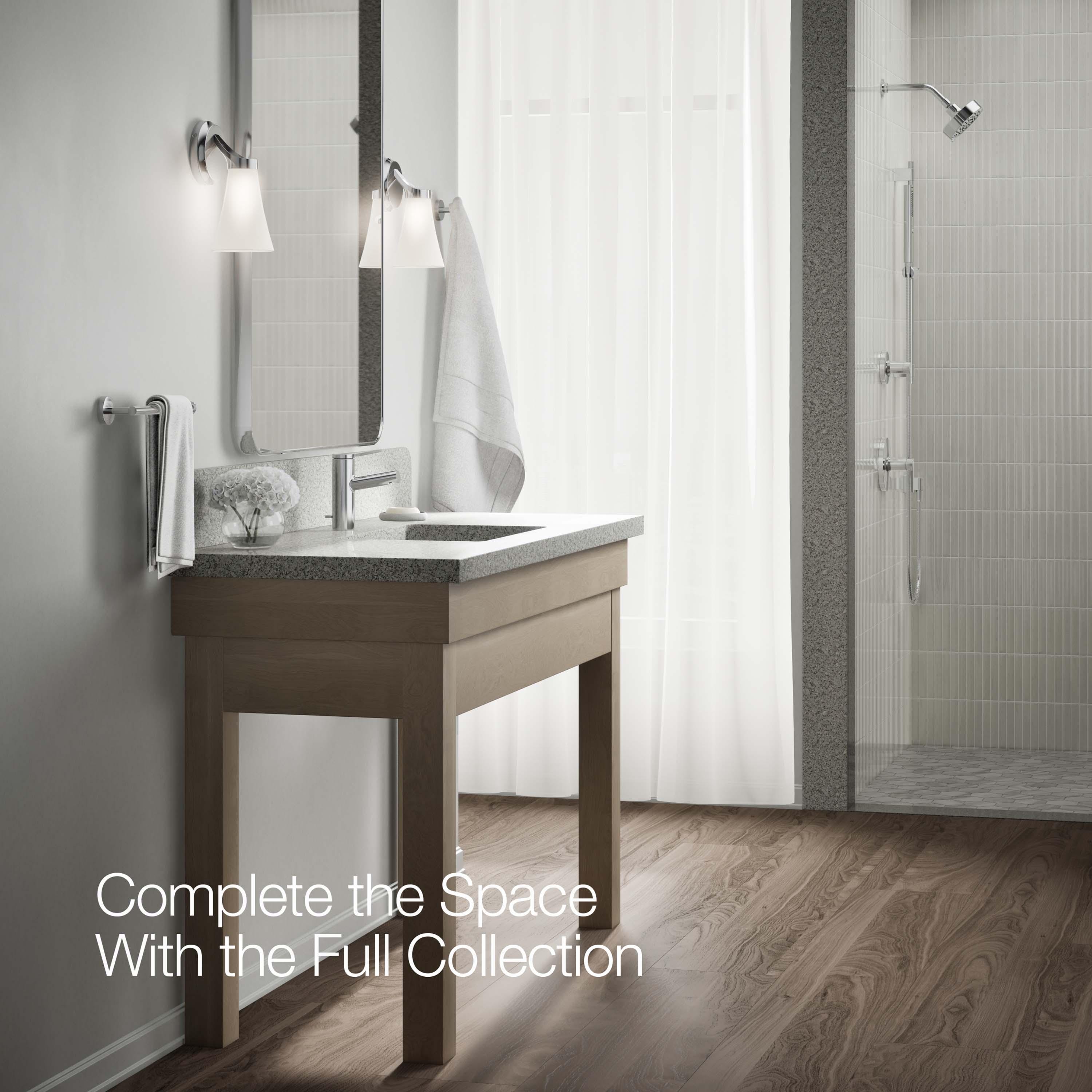 Kohler Elate Single-Handle Bathroom Faucet with Pop-Up Drain Assembly, One Hole Bathroom Sink Faucet, 1.2 gpm