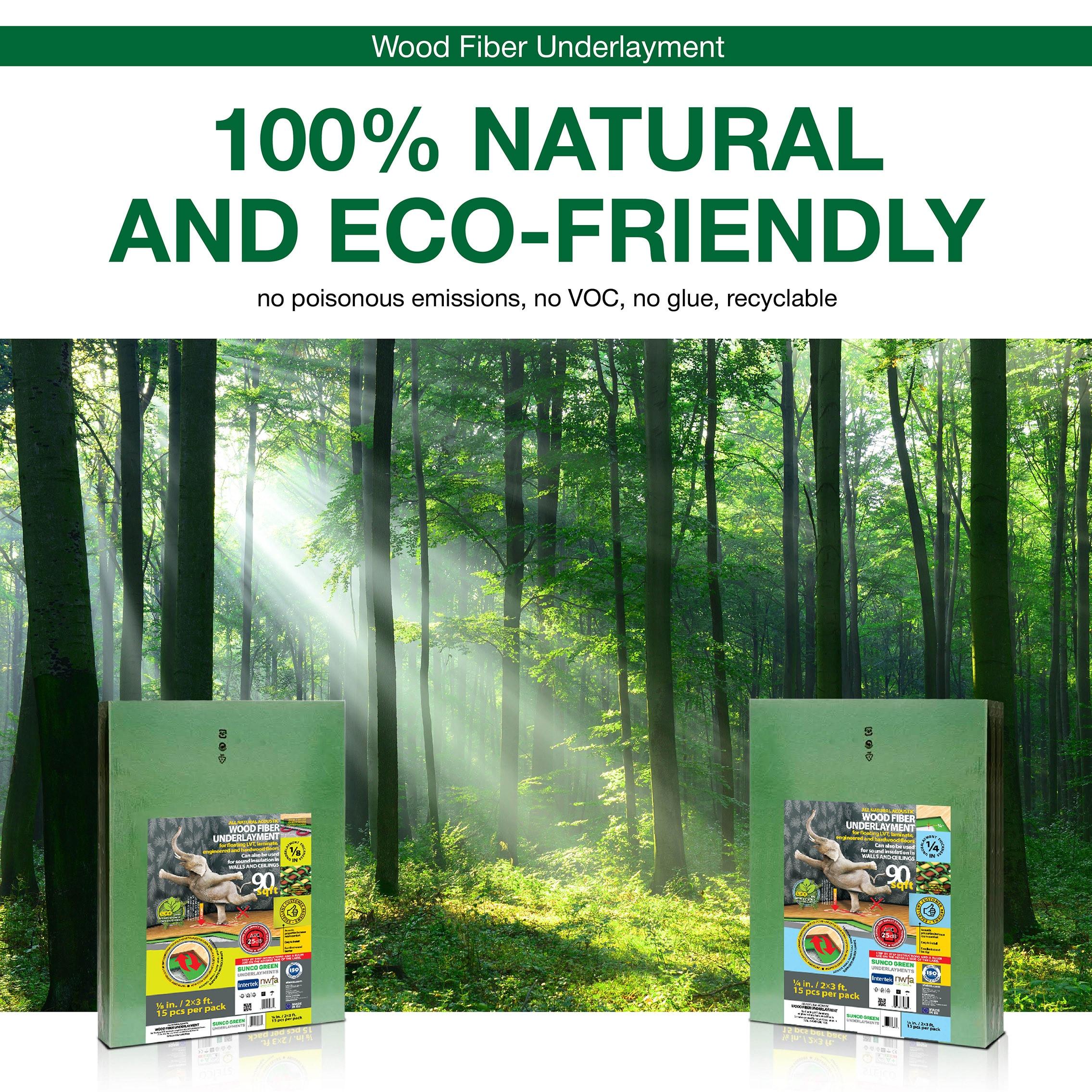 STEICO Wood Fiber Underlayment 6mm, 1/4 inches, 90 Square Feet