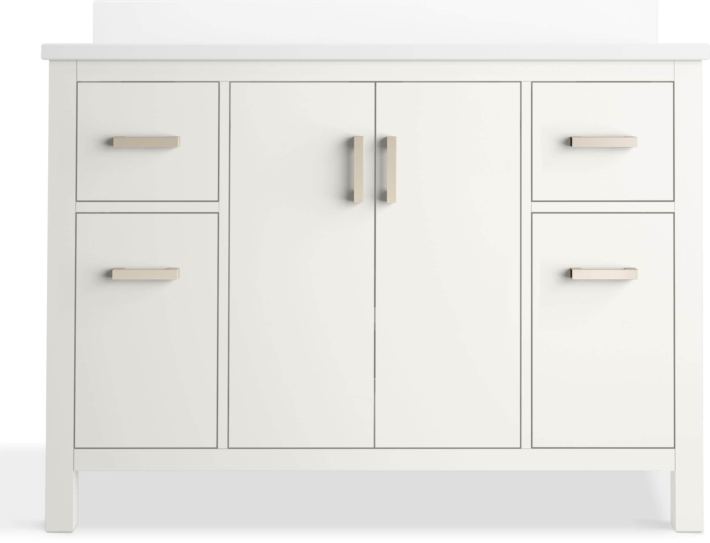 Kresla 48 In. Bathroom Vanity Cabinet With Sink And Quartz Top