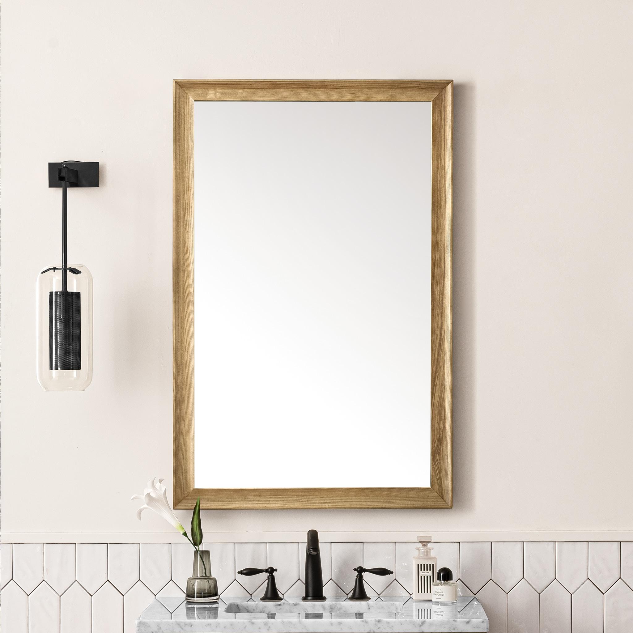 Glenbrooke Solid Wood Flat Wall Mirror