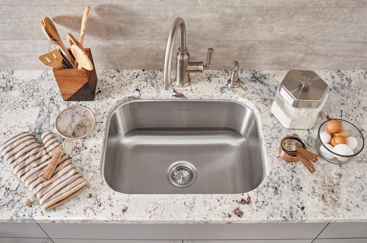 Portsmouth 23.38'' L Undermount Single Bowl Stainless Steel Kitchen Sink