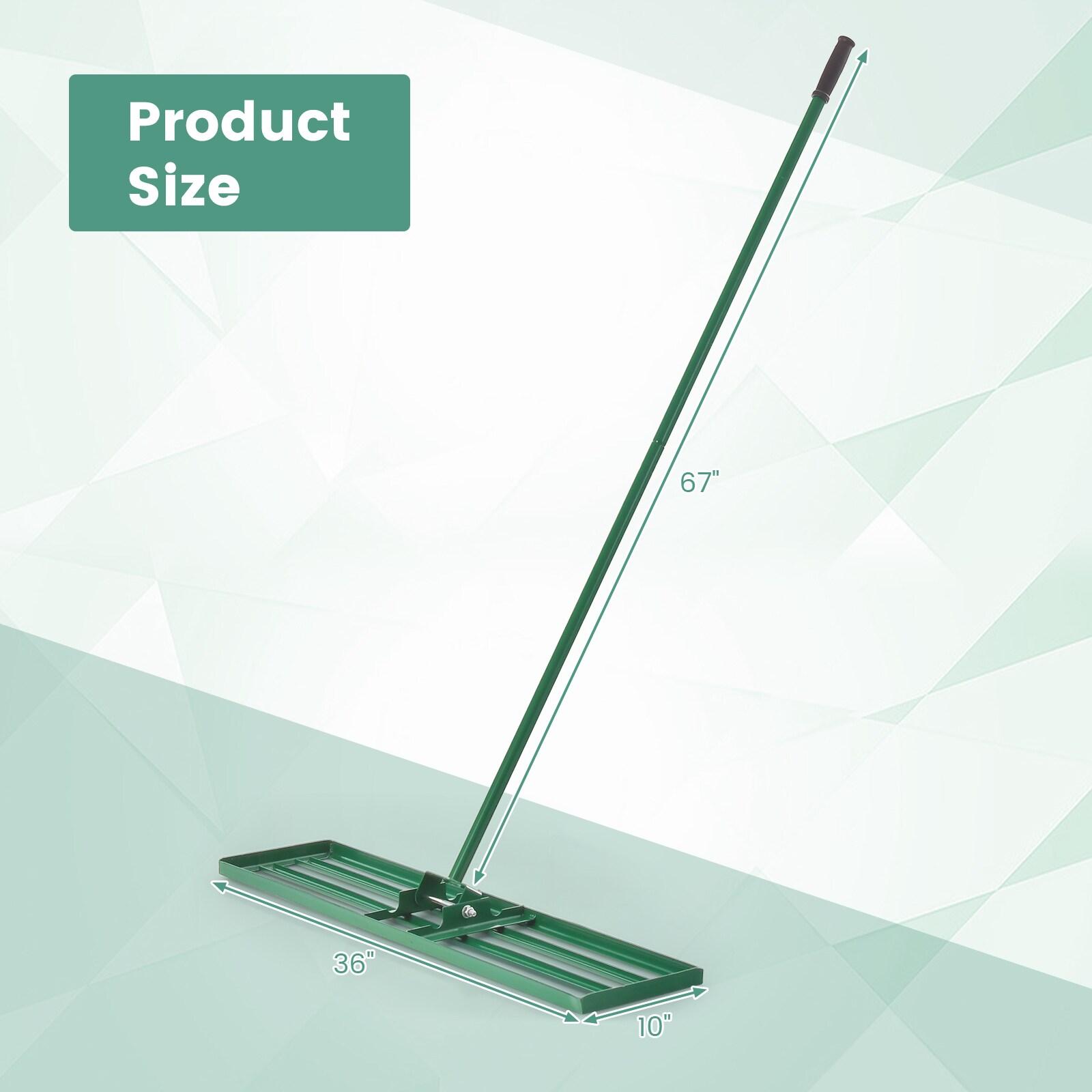 WELLFOR 36" Metal Ergonomic Lawn Leveling Hand Rake