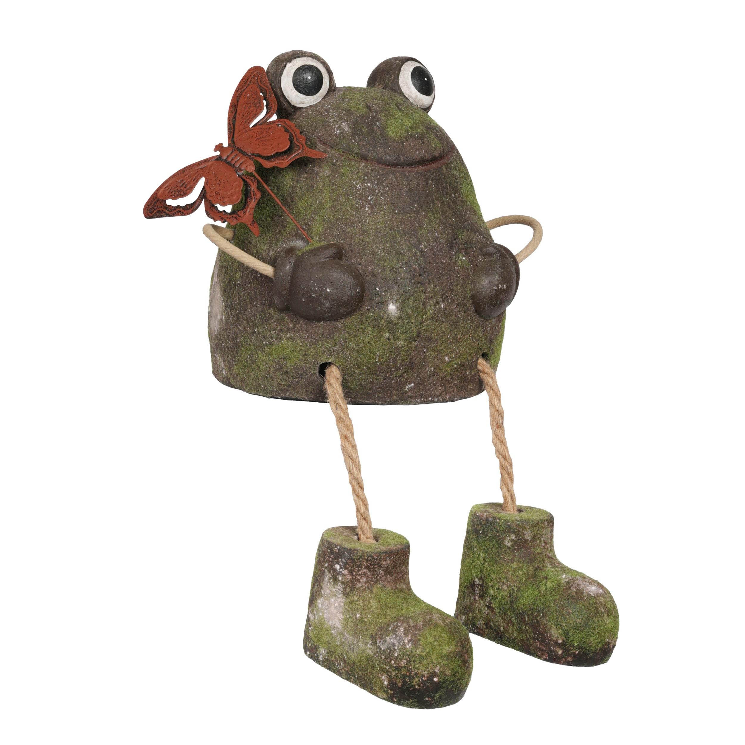 Alpine Corporation 12-in H x 11-in W Multiple colors/finishes Frog Garden Statue