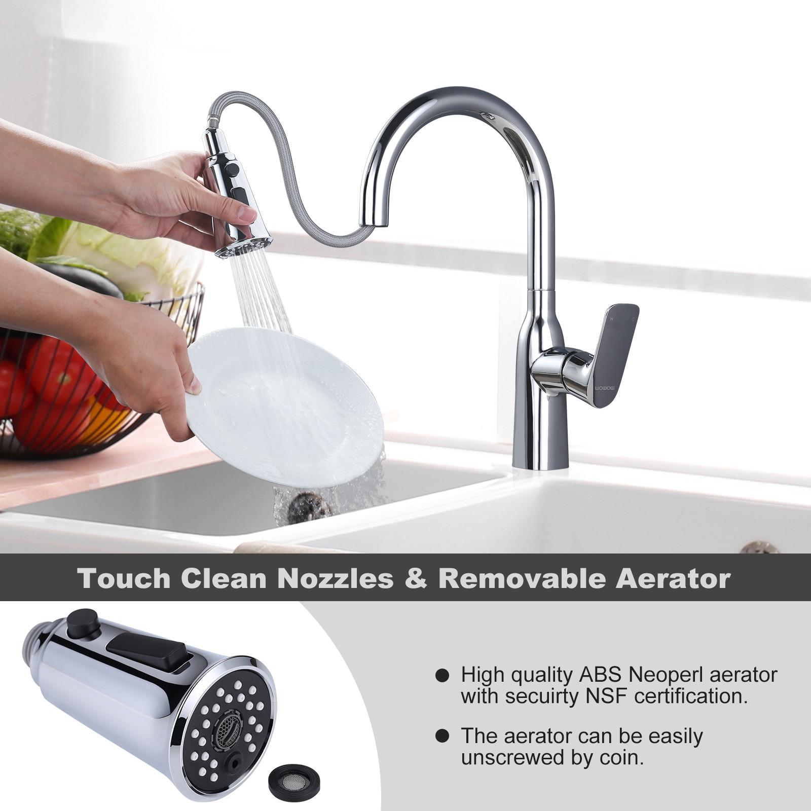 Chrome Plastic Pull-Down Kitchen Faucet Spray Head