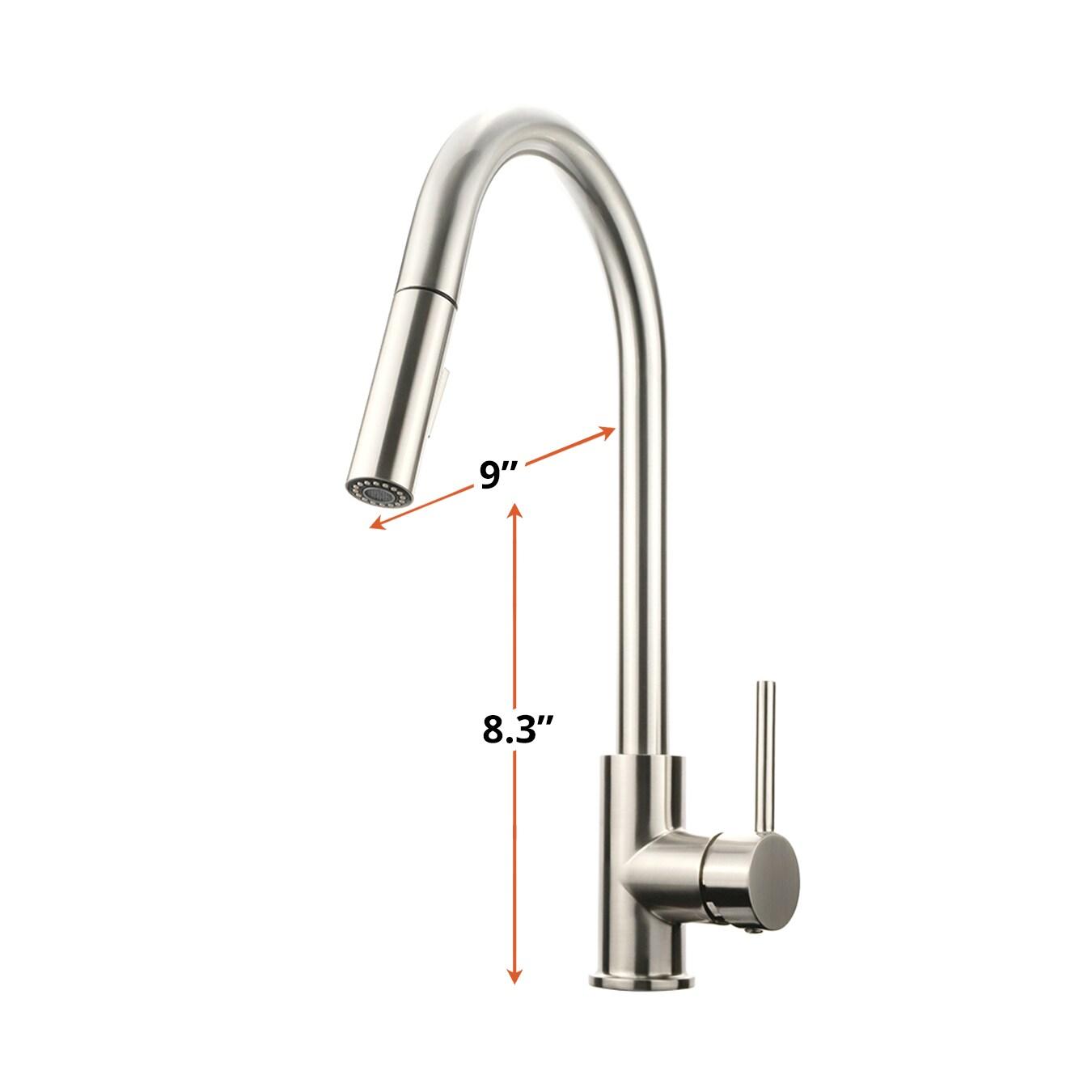 Olivi Brass Single-Handle Pull-Down Spray Kitchen Faucet