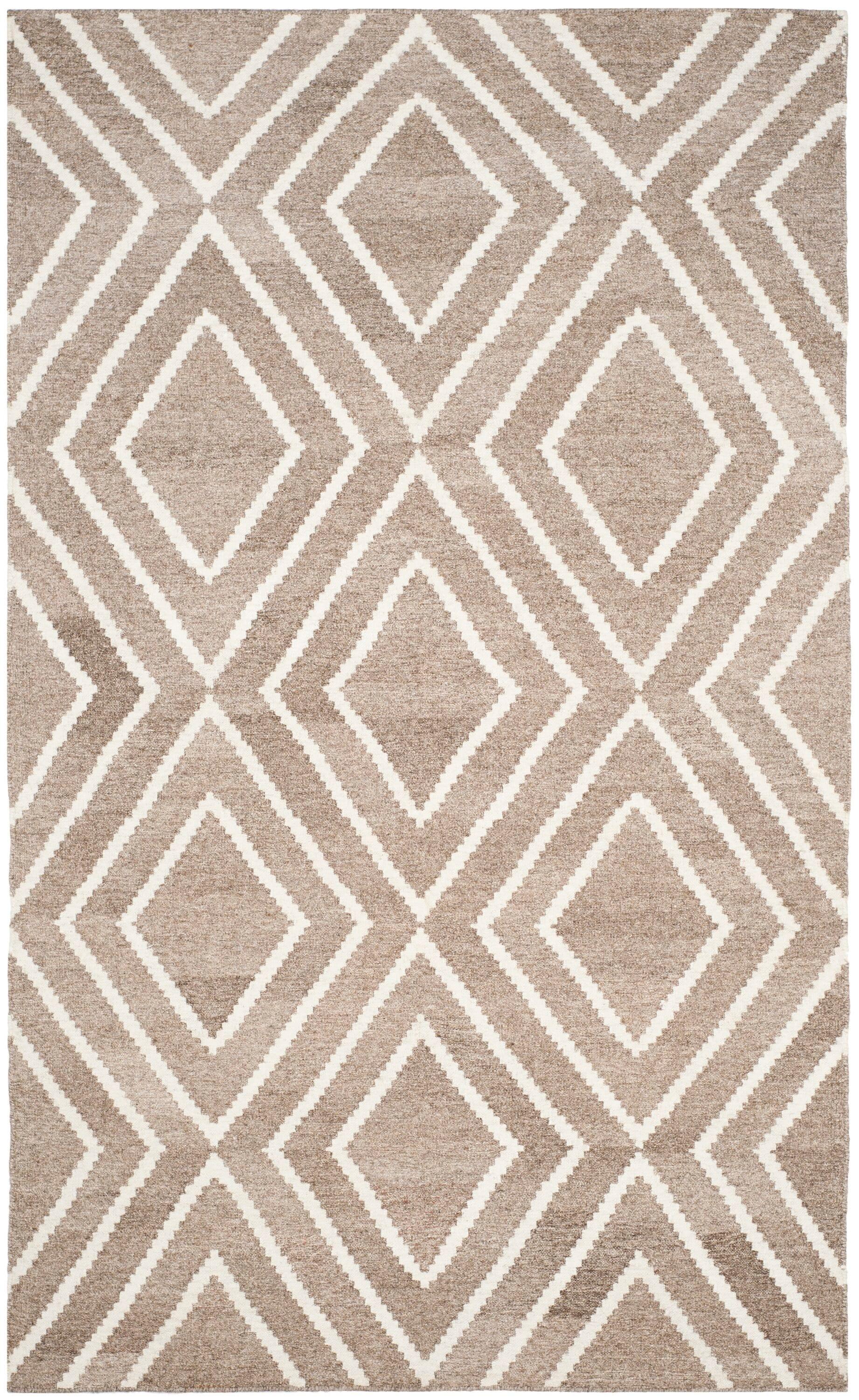 Kilim KLM516 Hand Woven Area Rug - Grey/Ivory - 5'x8' - Safavieh.