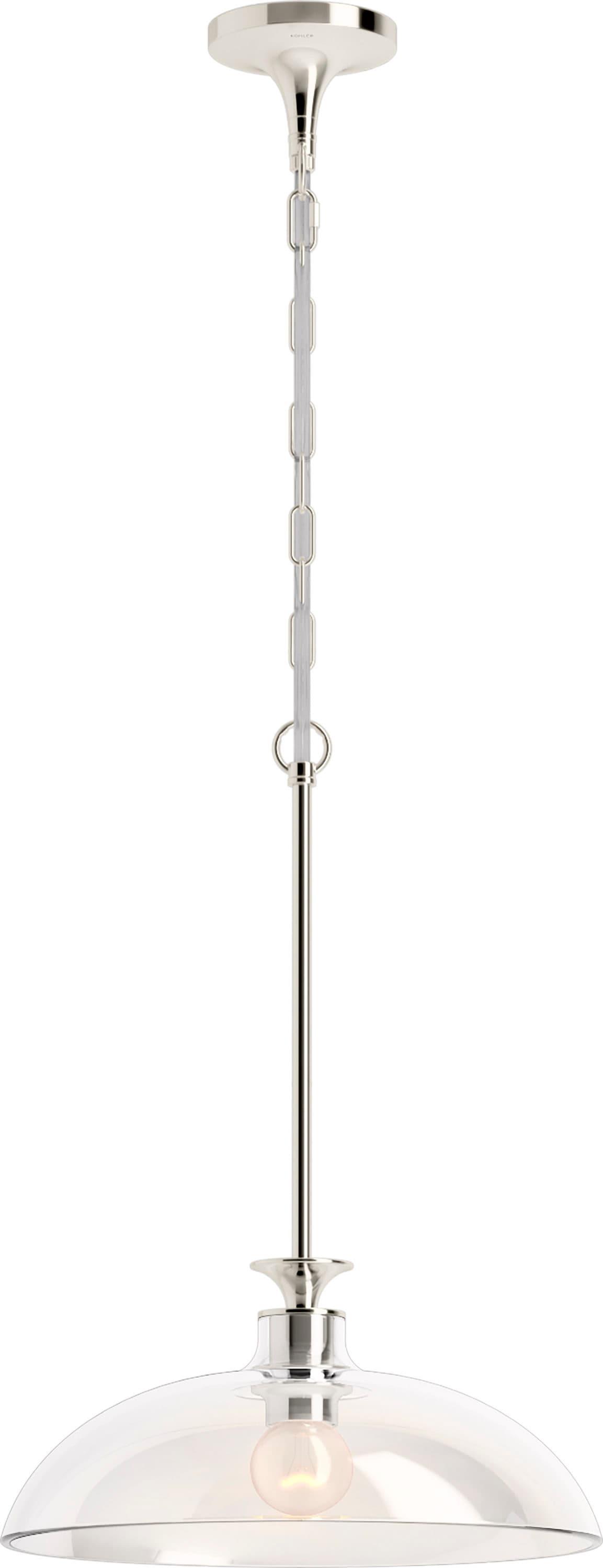 Tone 1 Light Pendant Lighting Fixture for Kitchen Island, 6' Adjustable Cord Length