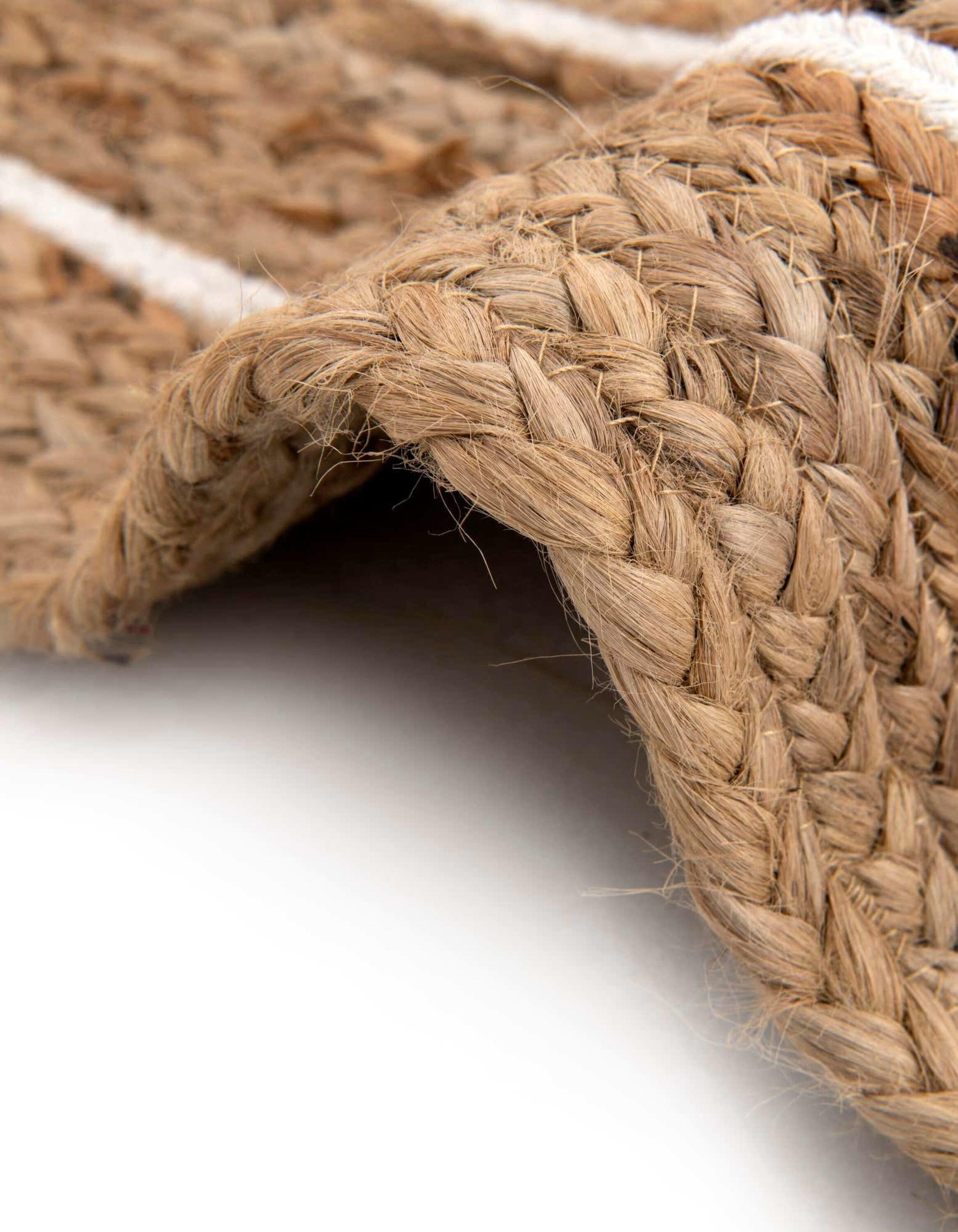 Unique Loom 5' 1 x 8' 0 Gujarat Braided Jute Rectangle Area Rug