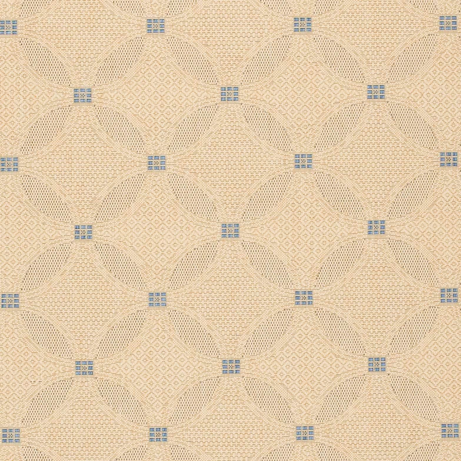 Courtyard CY7427 Power Loomed Indoor/Outdoor Area Rug - Beige/Navy - 5'3"x7'7" - Safavieh.