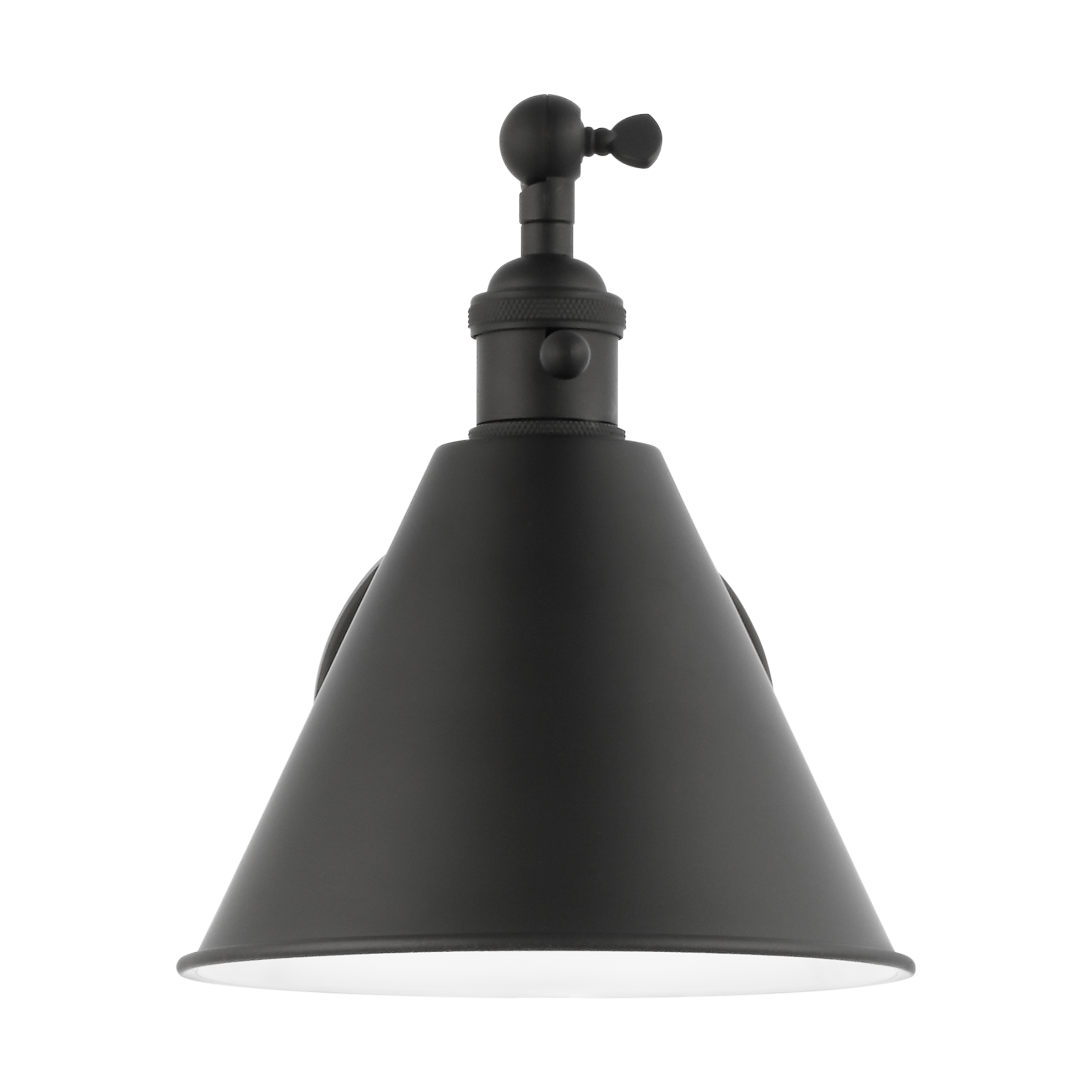 Salem 1-Light Midnight Black Wall Sconce with Midnight Black Metal Shade