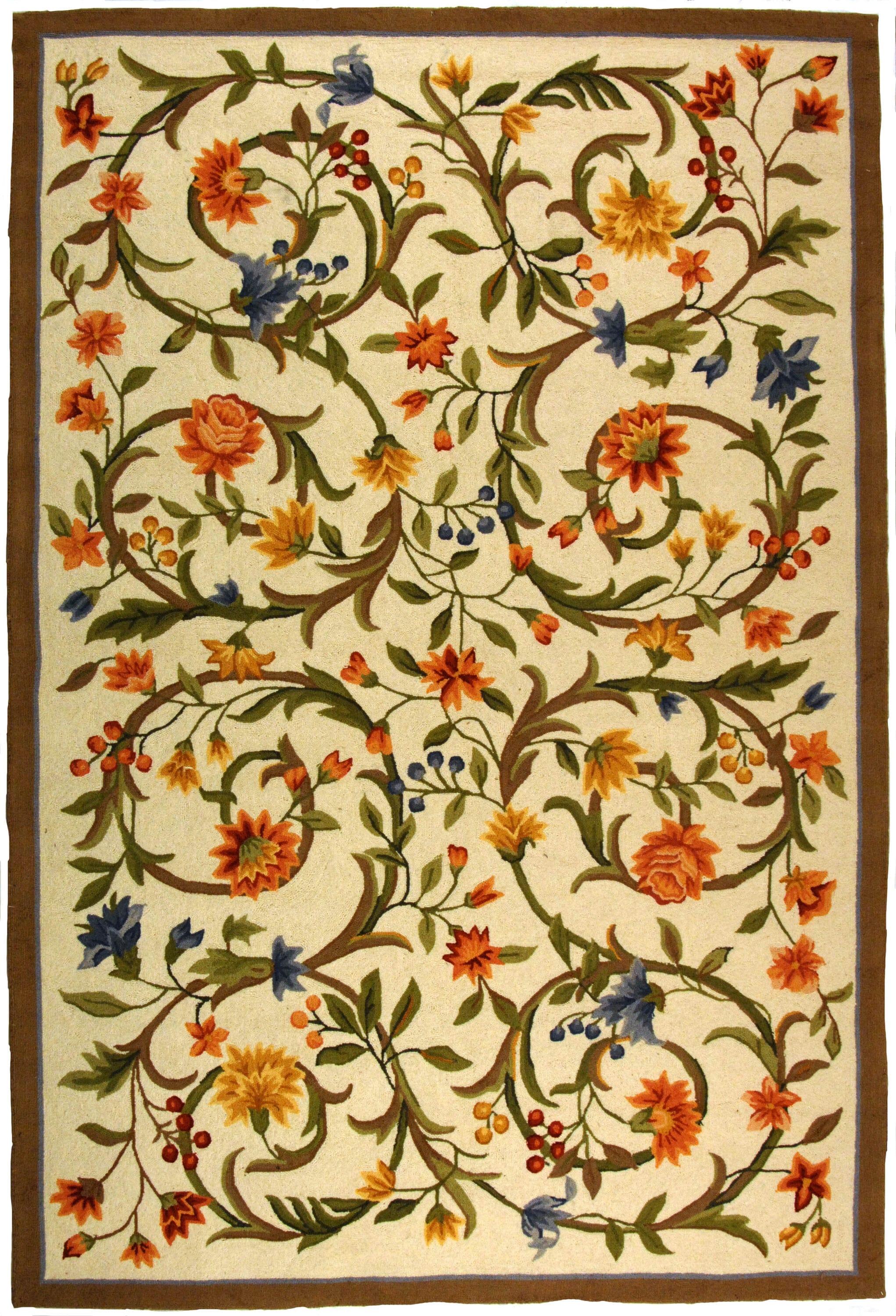 SAFAVIEH Chelsea Baxter Bordered Wool Area Rug, Ivory, 10' x 14'