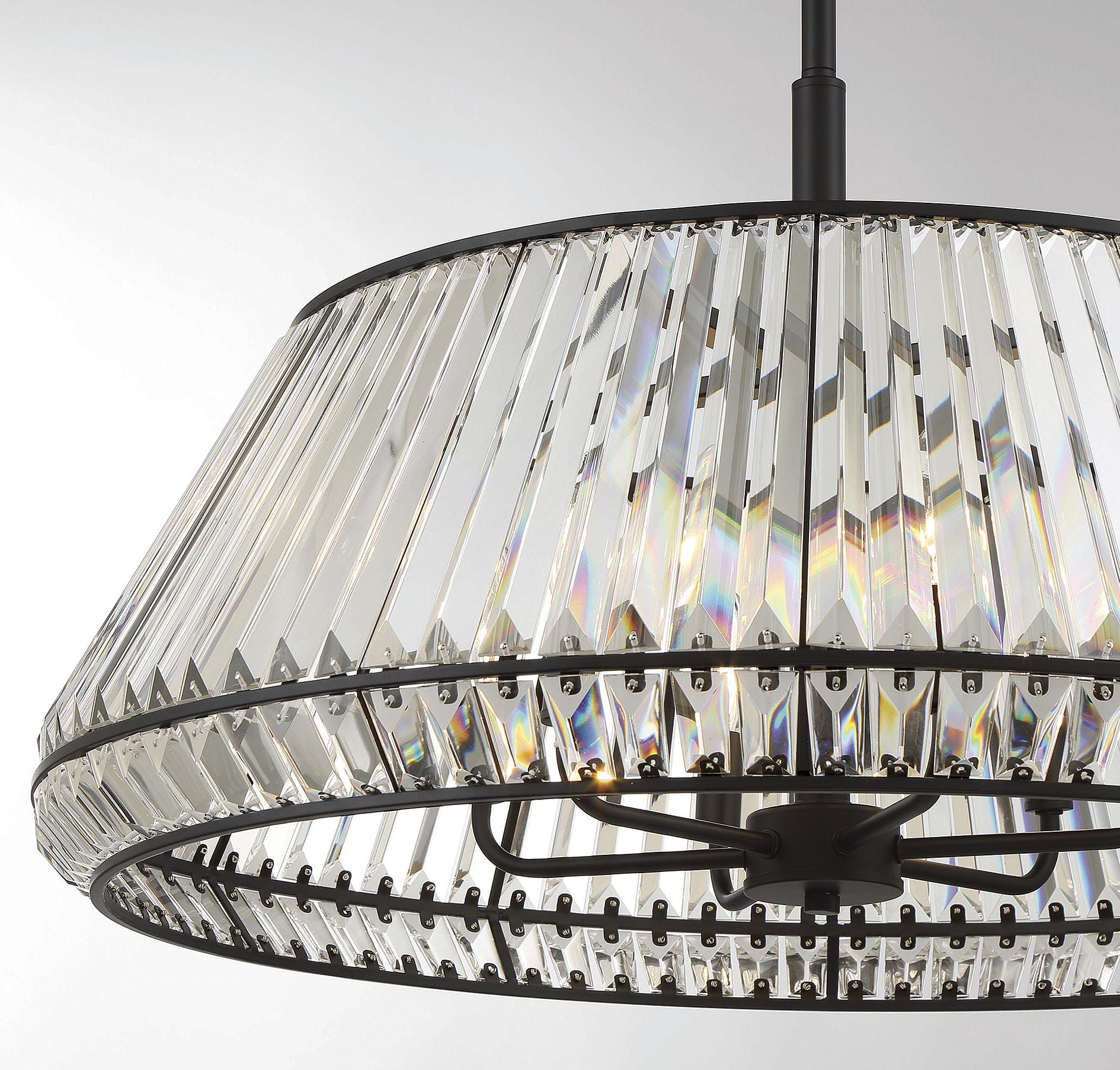 6 - Light Dimmable Geometric Chandelier