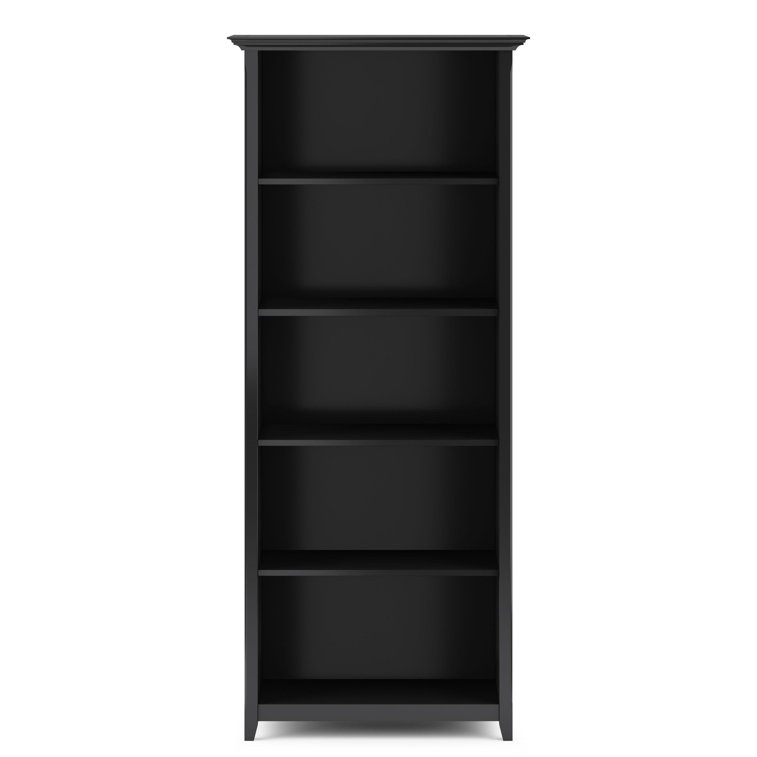 Simpli Home Amherst 30"W Solid Wood 5 Shelf Bookcase with Adjustable Shelves & Reviews | Wayfair