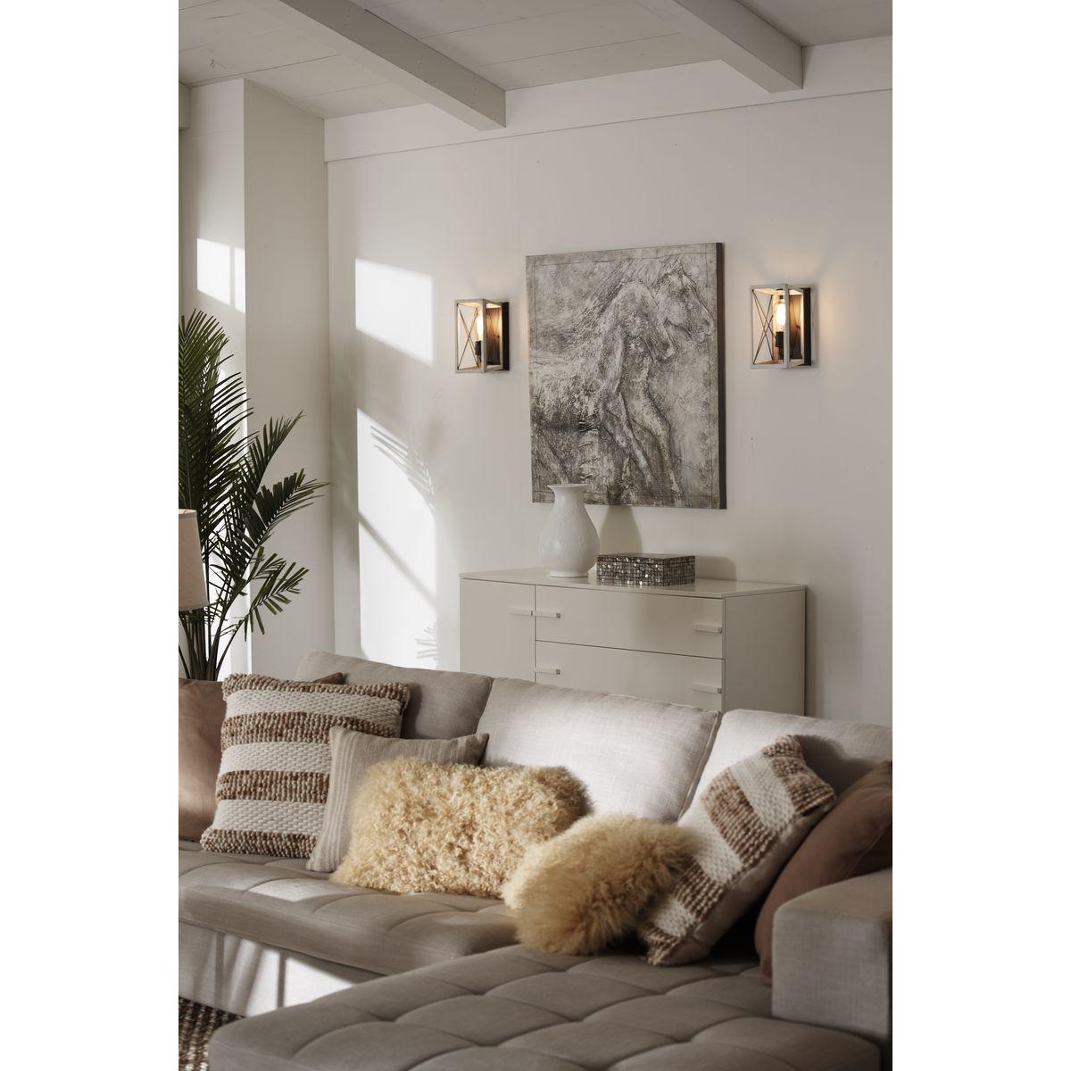 Progress Lighting, Briarwood, 1-Light Wall Sconce, Graphite, Faux Wood, Collection: Briarwood 1-Light Wall Sconce