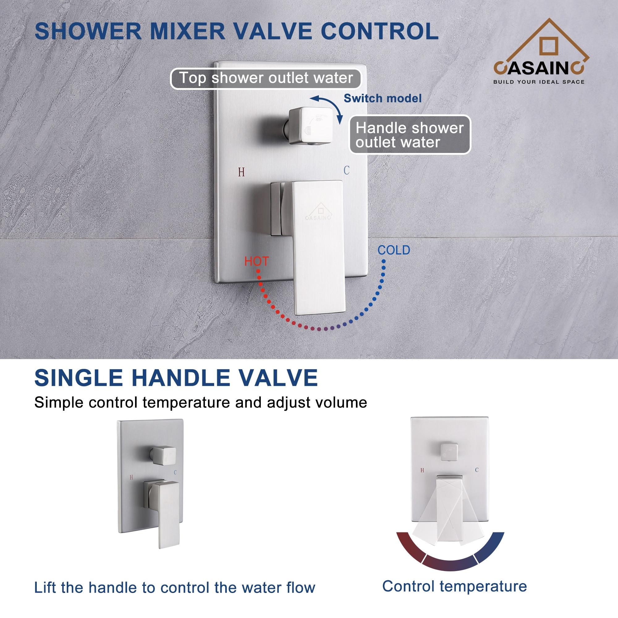 CASAINC OY-98B1202-BN All-In-One Kit with Rough in-Valve