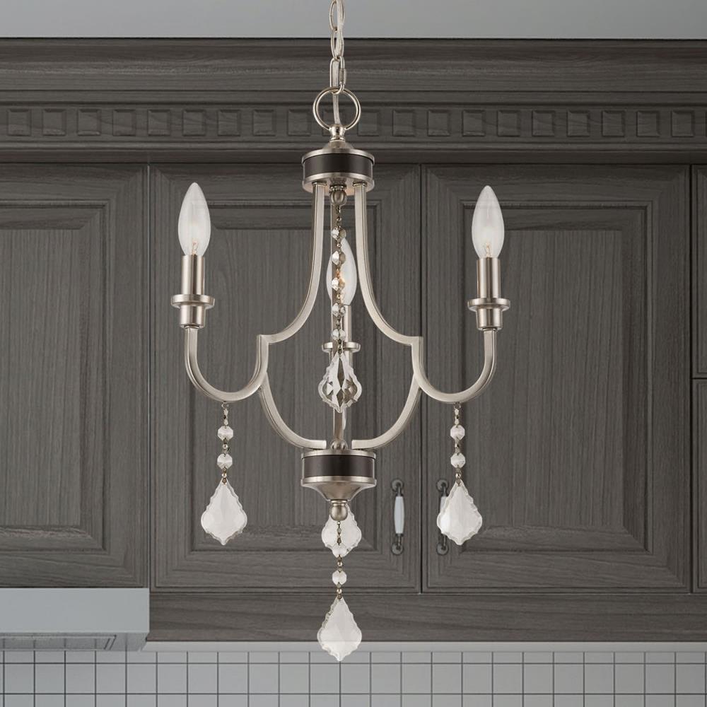 Livex Lighting Glendale 3 - Light Chandelier in  Brushed Nickel