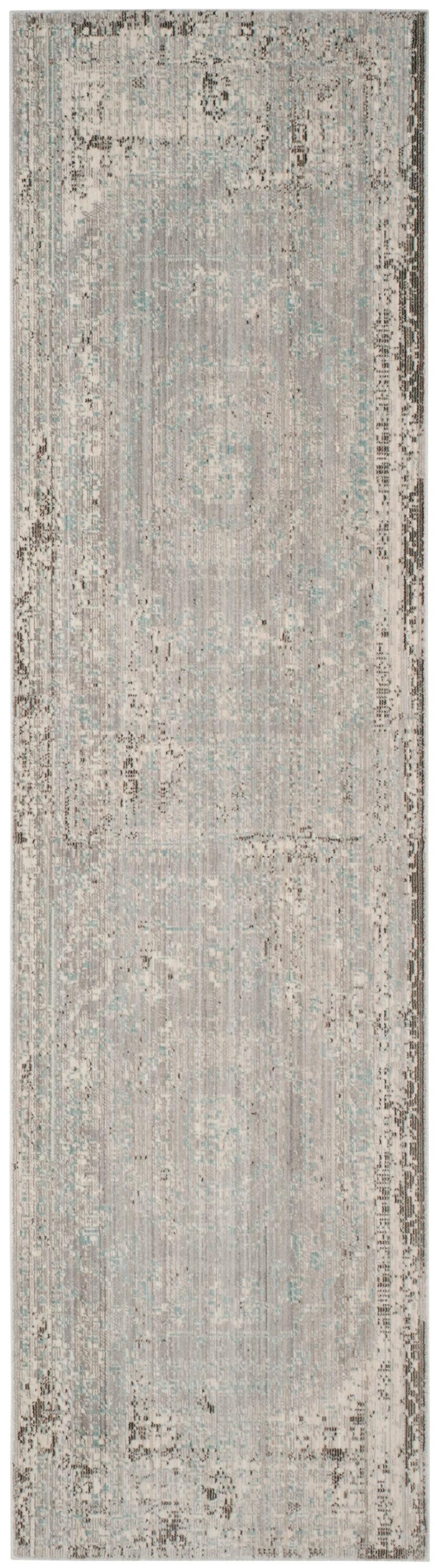 Valencia VAL205 Power Loomed Indoor Runner Rug - Grey/Multi - 2'3"x8' - Safavieh