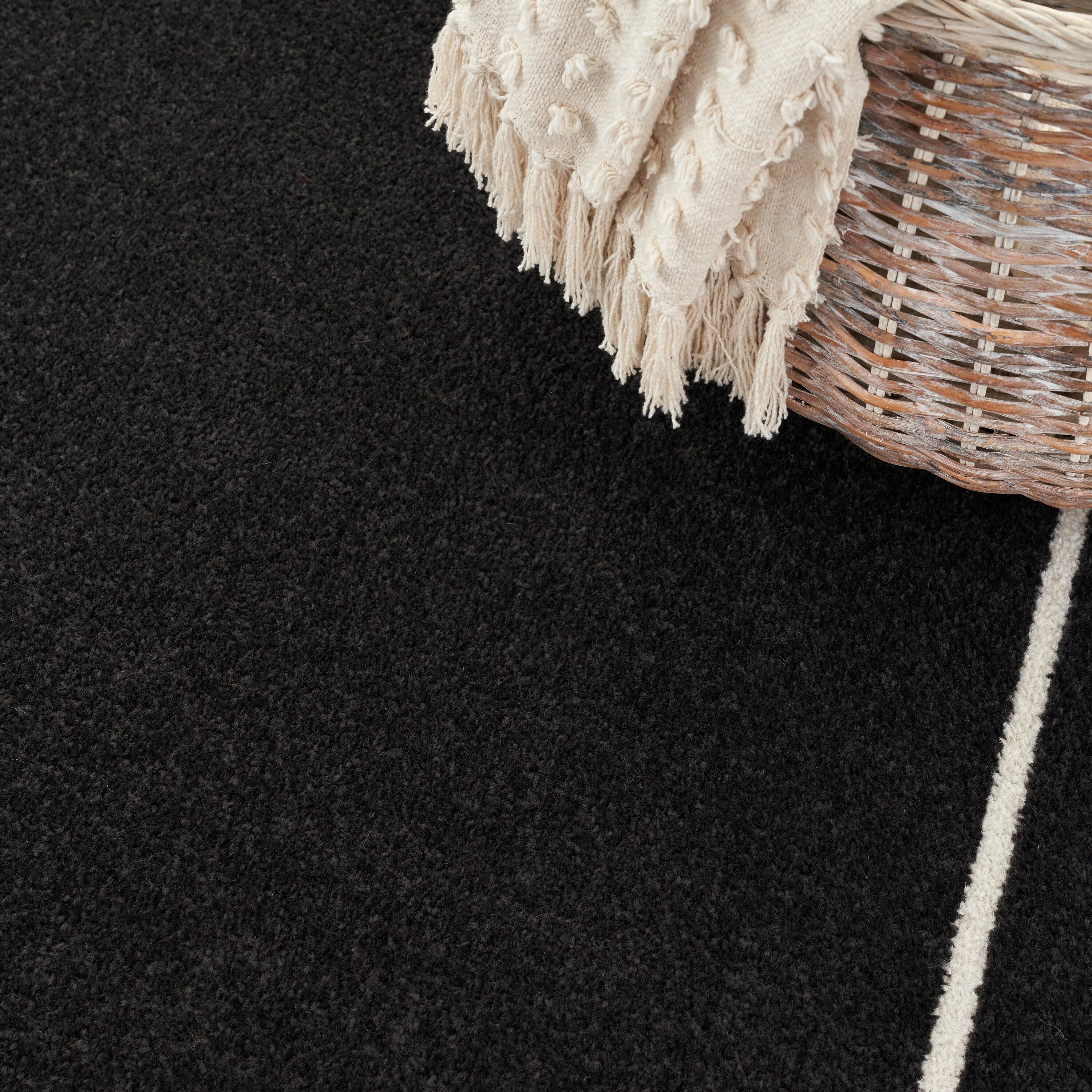 Nourison Essentials 4' x 6' Black Ivory Contemporary Bordered Indoor/Outdoor Area Rug