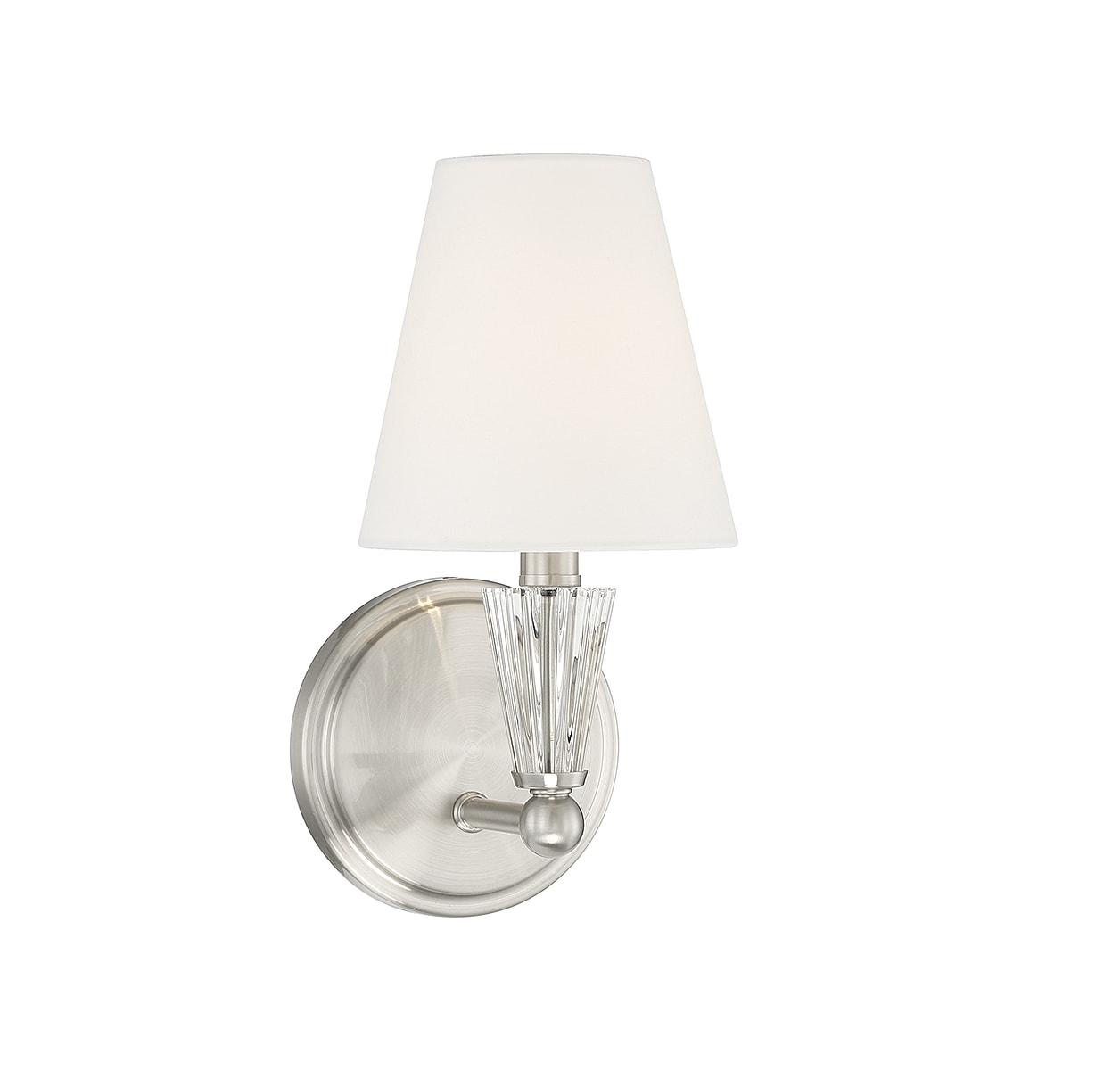 Trade Winds Bianca 1-Light Wall Sconce in Brushed Nickel