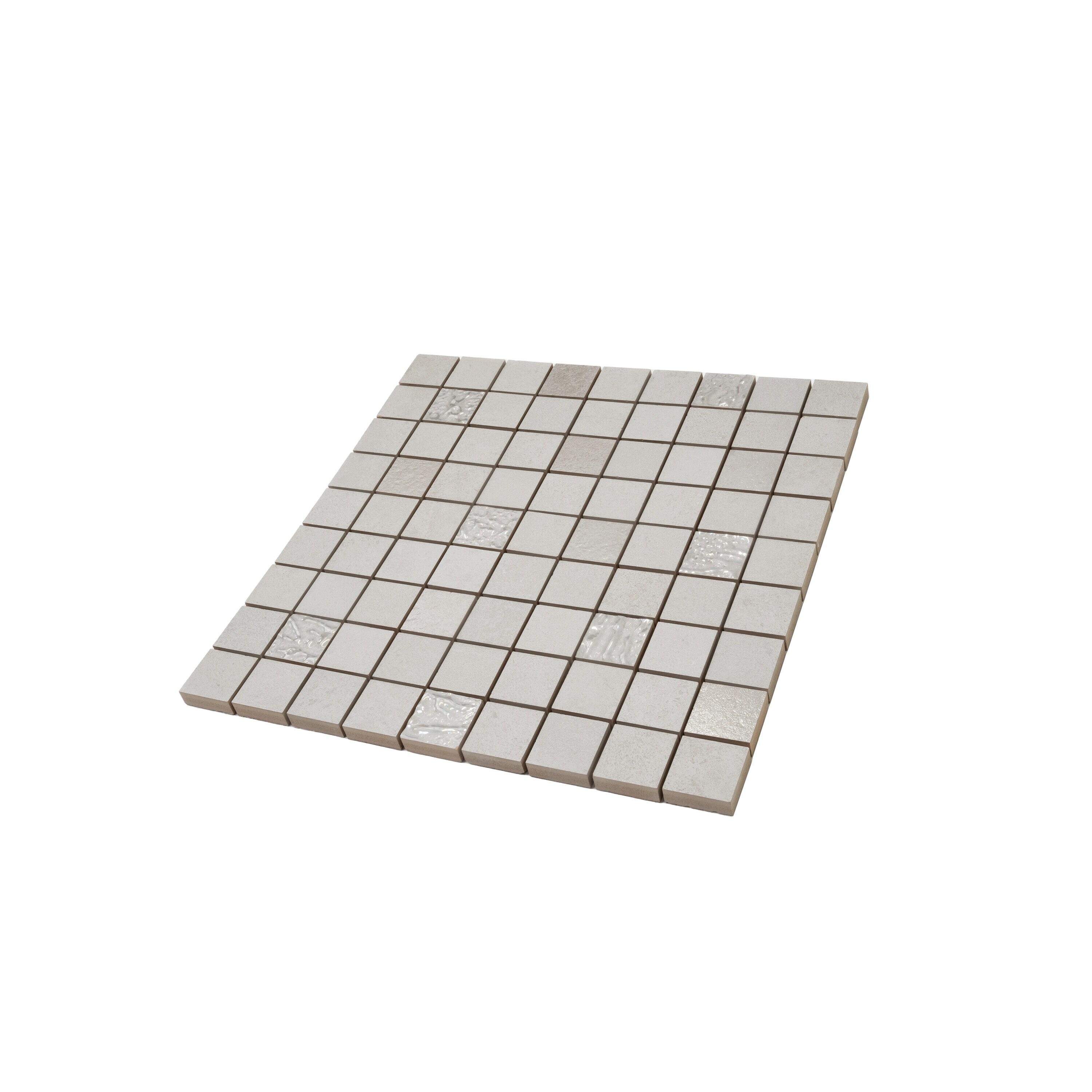 Apollo Tile  10 pack 12.4-in W x 12.4-in L Matte Ceramic Mosaic Wall and Floor Tile (10.68 Sq ft/case)