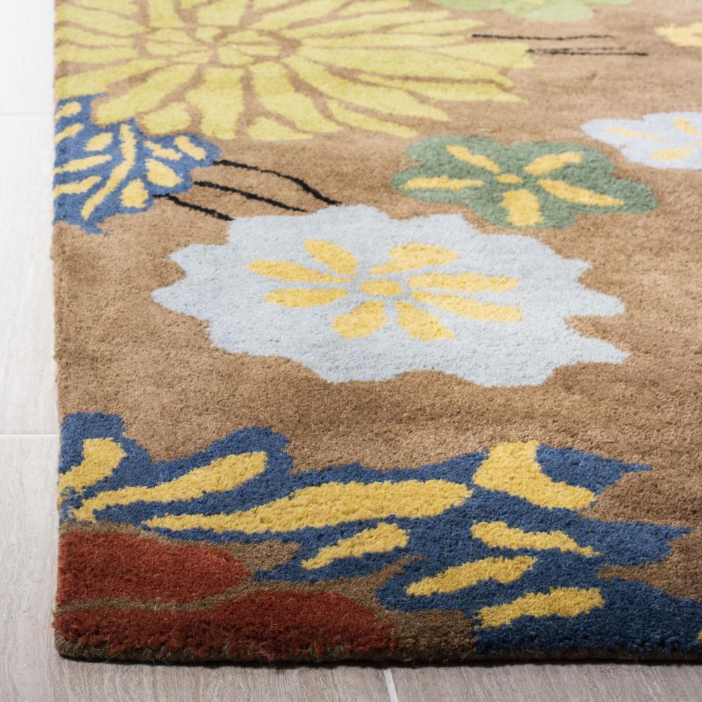 Soho SOH738 Hand Tufted Area Rug - Brown/Multi - 6'x6' - Safavieh.