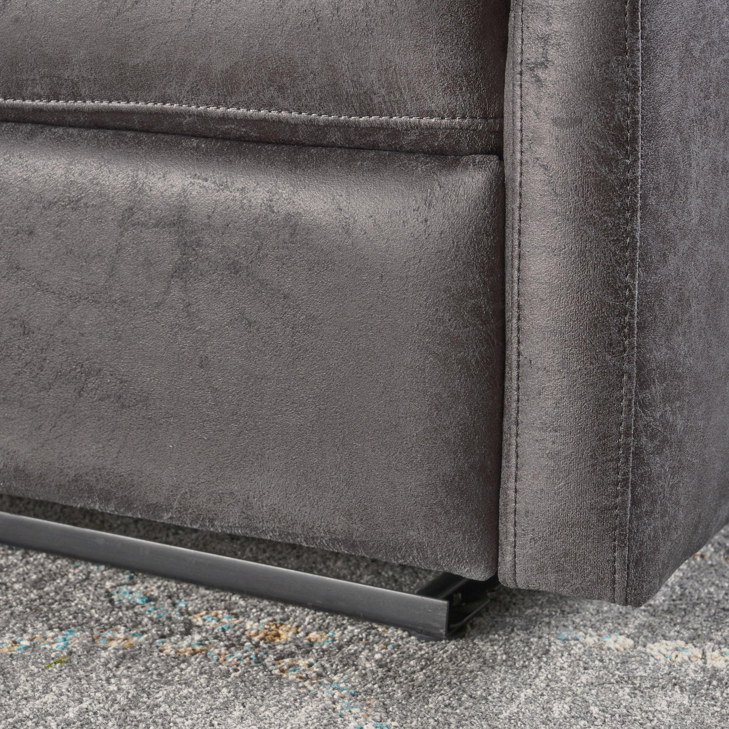 Halima 2-Seater Recliner - Slate - Christopher Knight Home: Upholstered Polyester, Hardwood Frame, 500lb Capacity