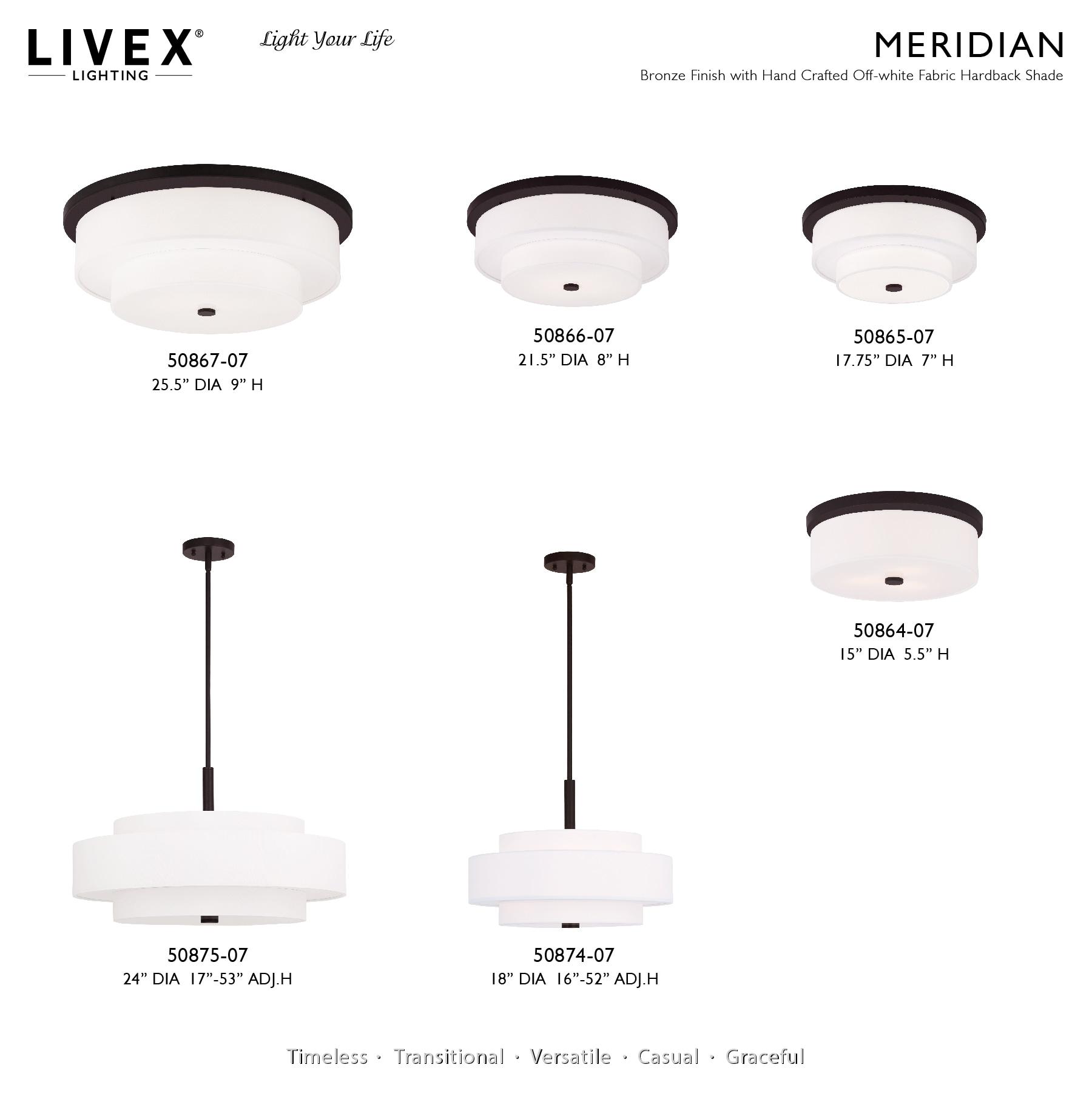 Livex Lighting Meridian 4 - Light Pendant in  Bronze