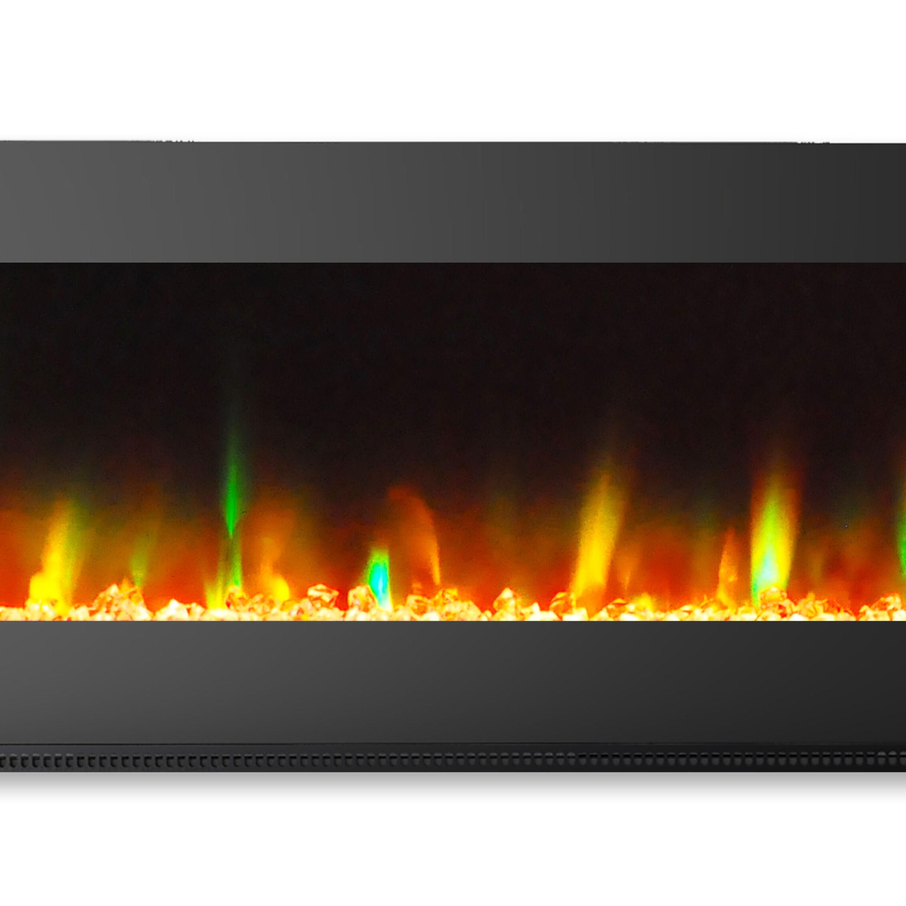 Cambridge Cambridge Wall Mount Electric Fireplace Heater with Remote Control for Indoor Use in Living Room, Bedroom, Home Office