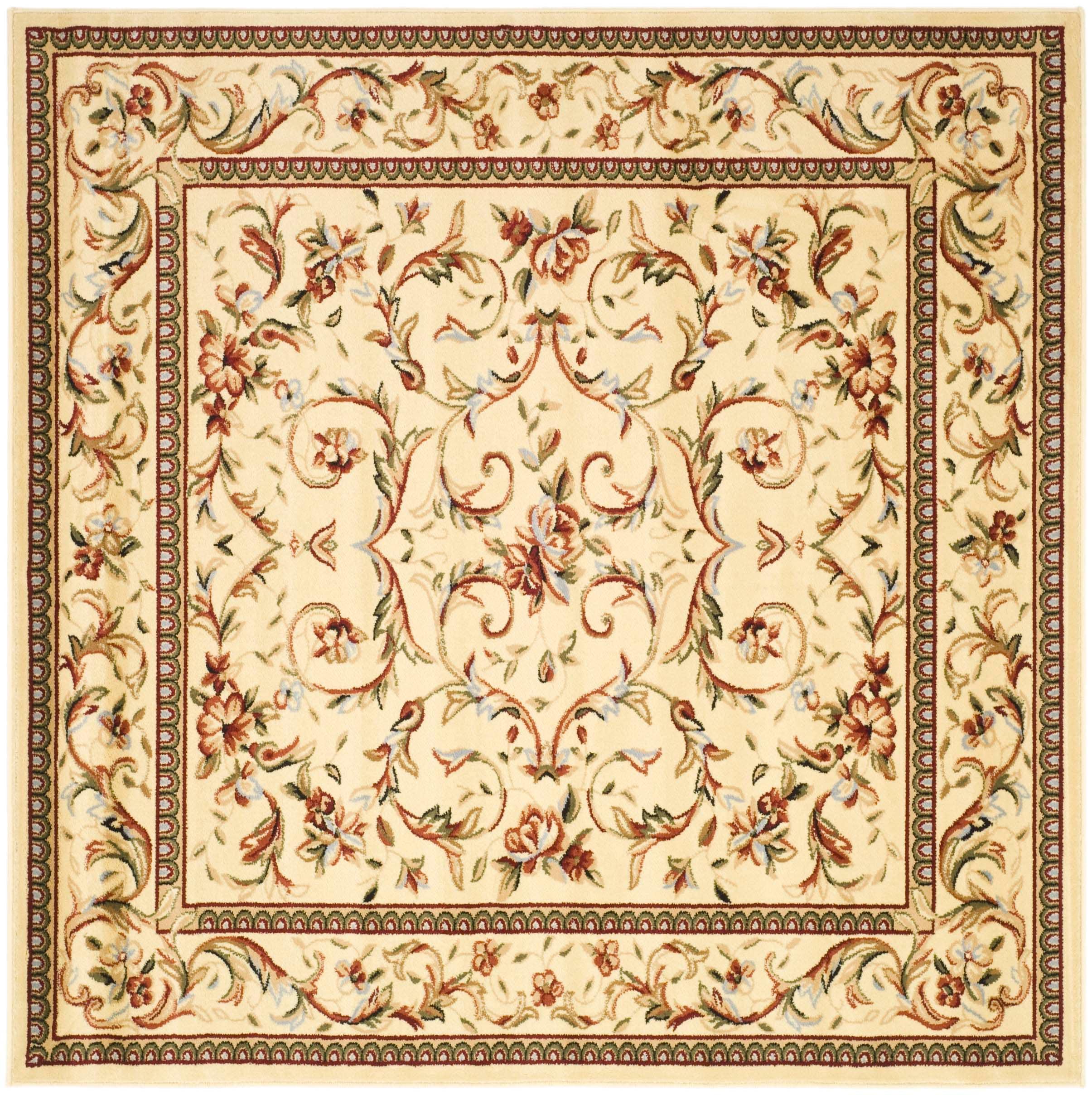 Lyndhurst LNH322 Power Loomed Area Rug - Ivory/Ivory - 10'x10' - Safavieh.