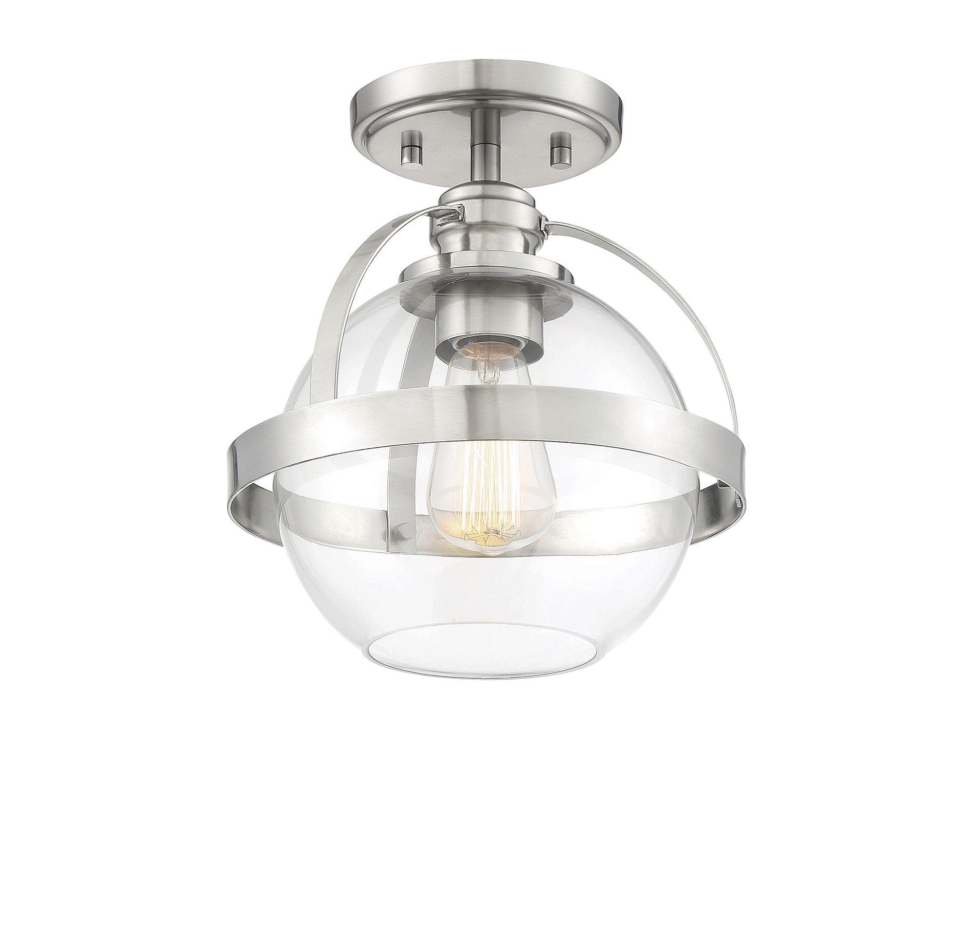 Longmeadow Glass Semi Flush Mount