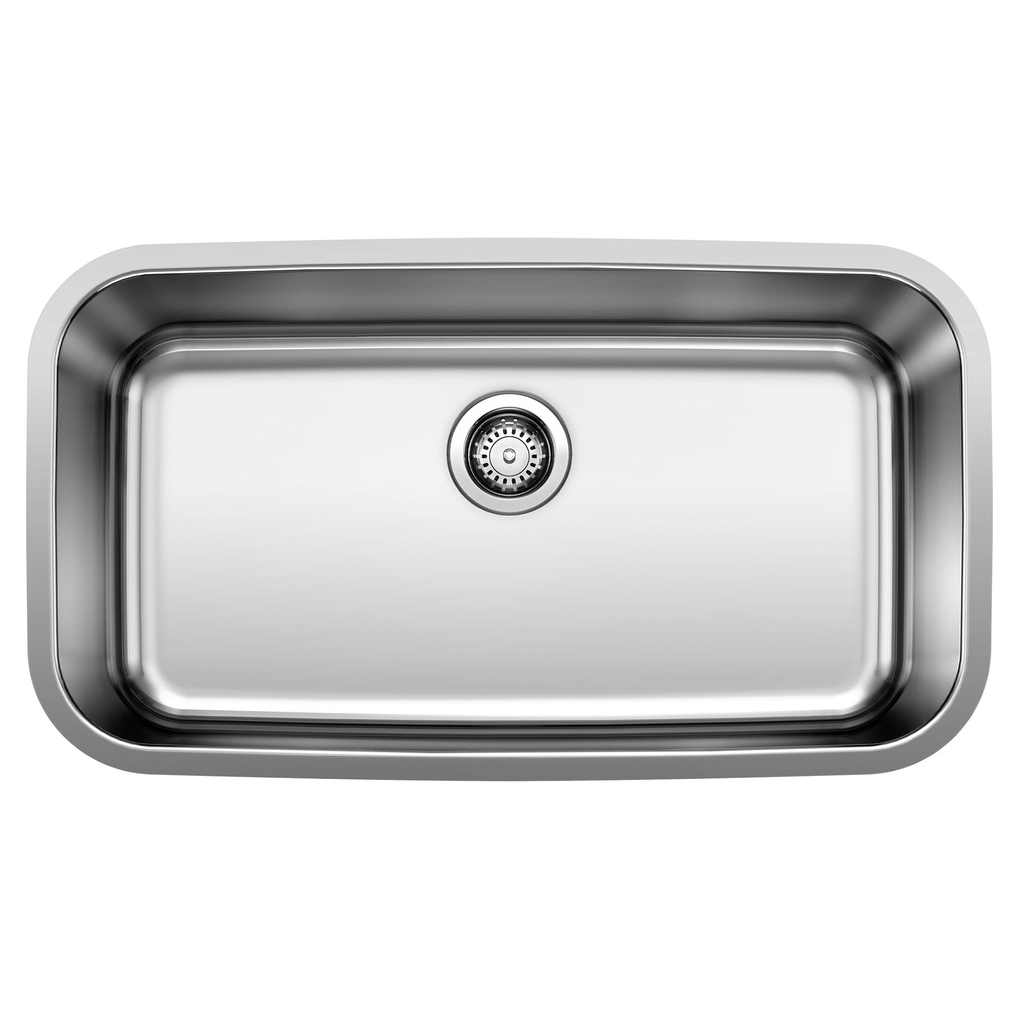 STELLAR 32" L x 18'' W Single Bowl Stainless Steel Undermount Kitchen Sink