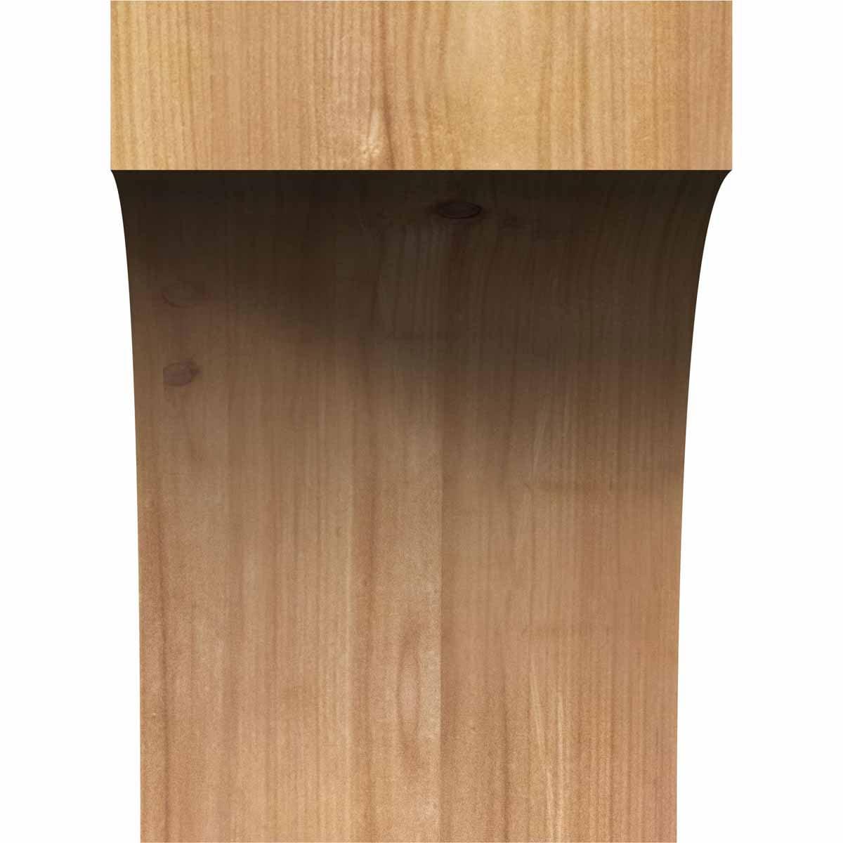 5 1/2"W x 8"D x 8"H Huntington Smooth Corbel, Western Red Cedar