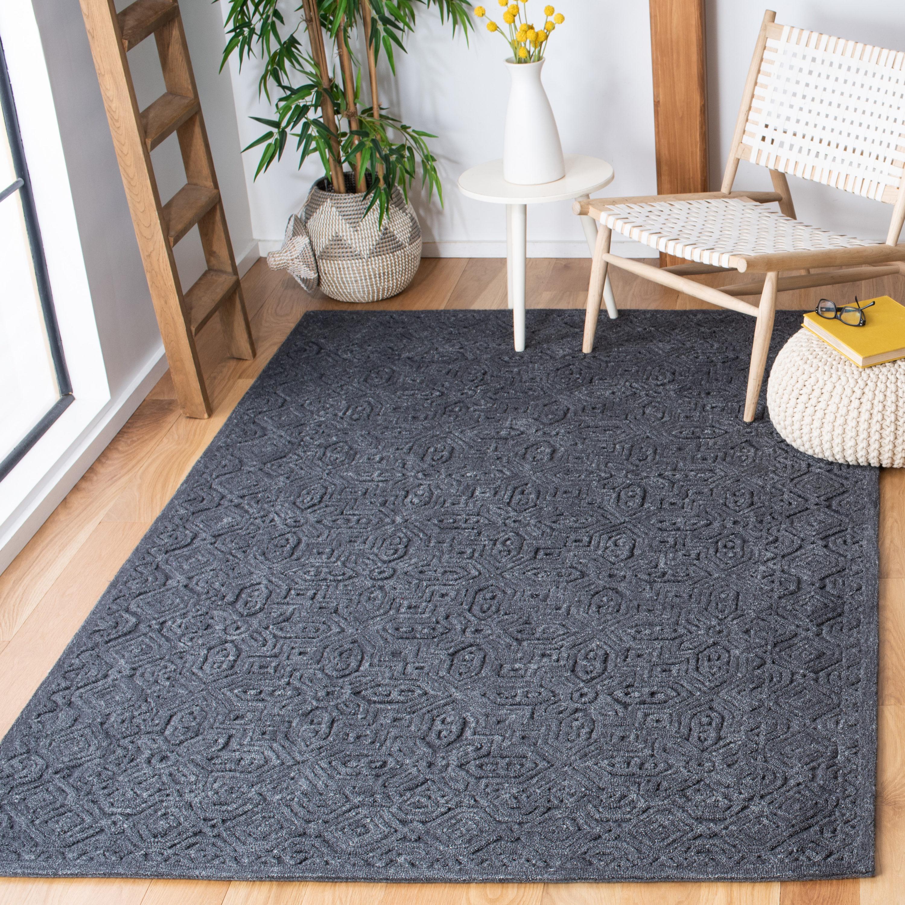 Textural TXT101 Hand Tufted Area Rug - Charcoal - 5'x8' - Safavieh.